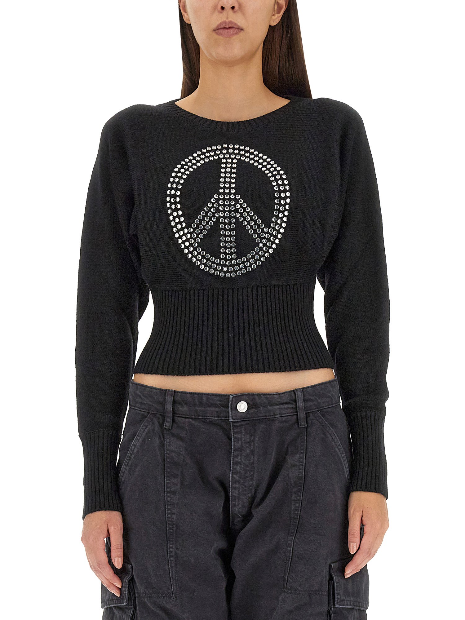 moschino jeans peace symbol jersey