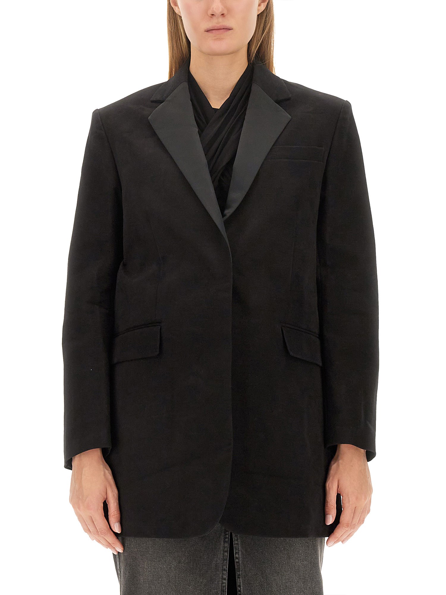 Shop Isabel Marant Hadiya Tuxedo Jacket In Black