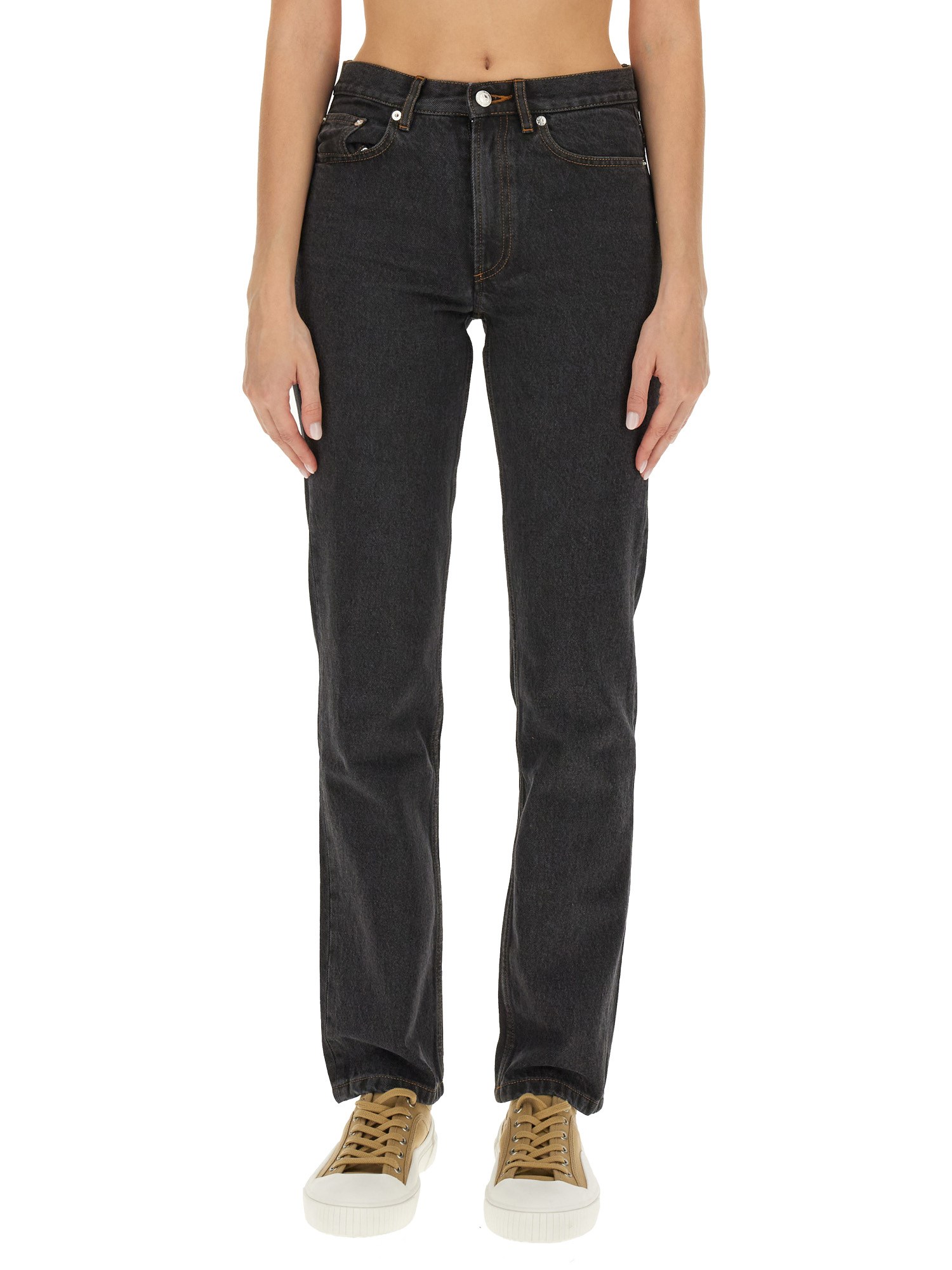 Shop Apc A. P.c. Molly Jeans In Black