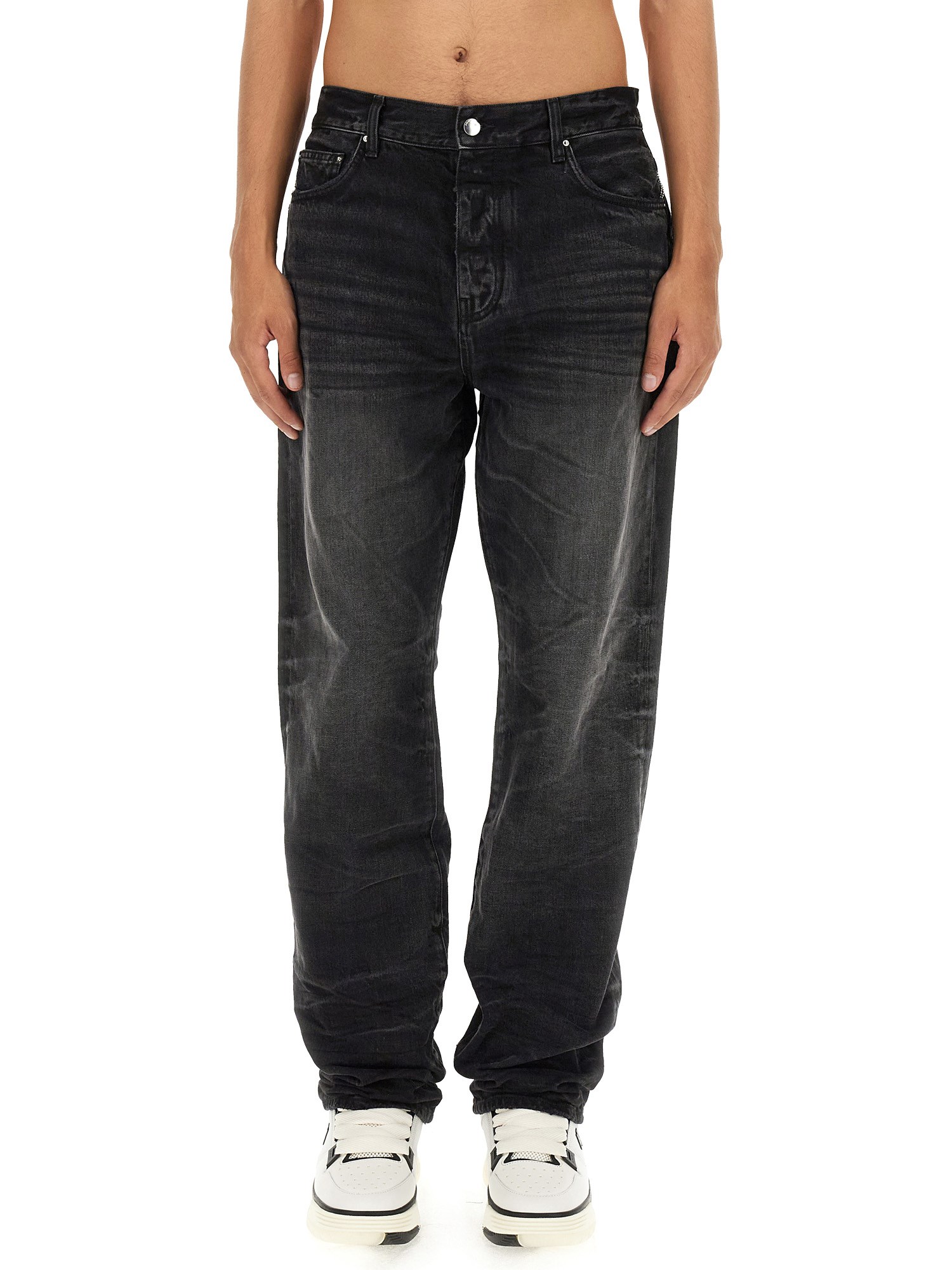 amiri straight fit stack jeans
