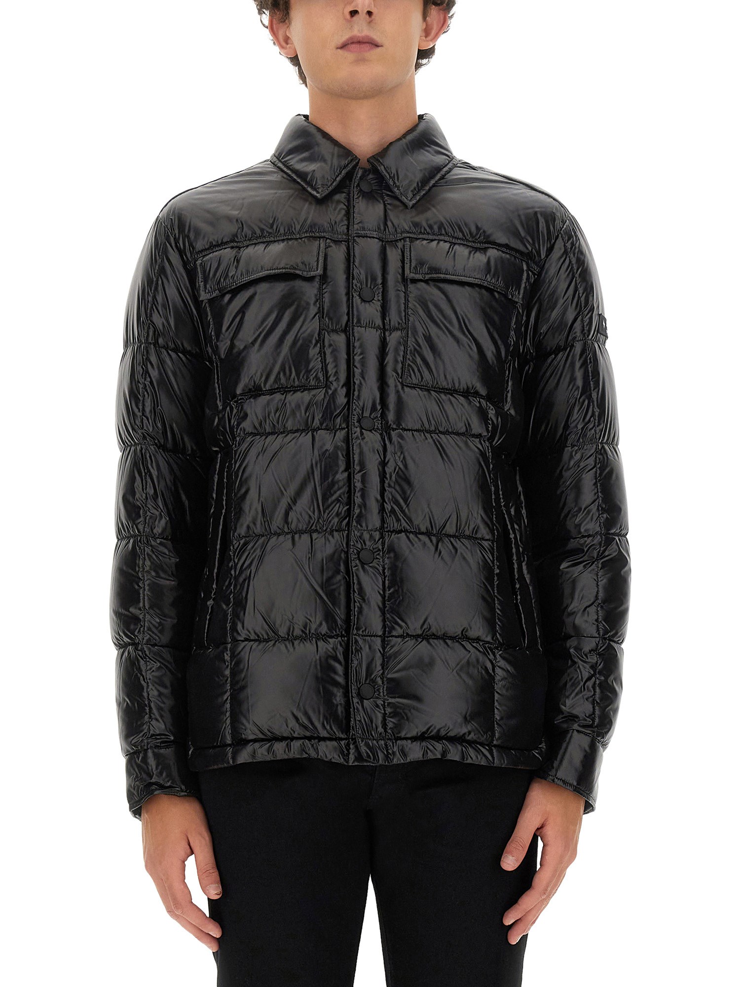 Shop Tatras Nylon Down Jacket In Black