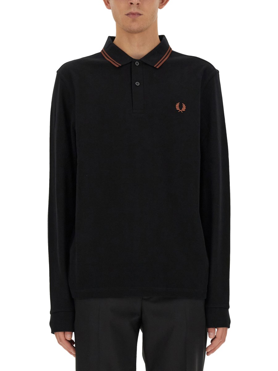 FRED PERRY POLO IN PIQUE DI COTONE CON RICAMO LOGO