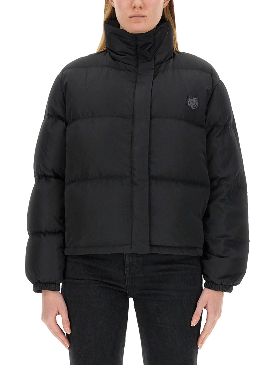 MAISON KITSUNÉ GIACCA CROPPED PUFFER IN NYLON