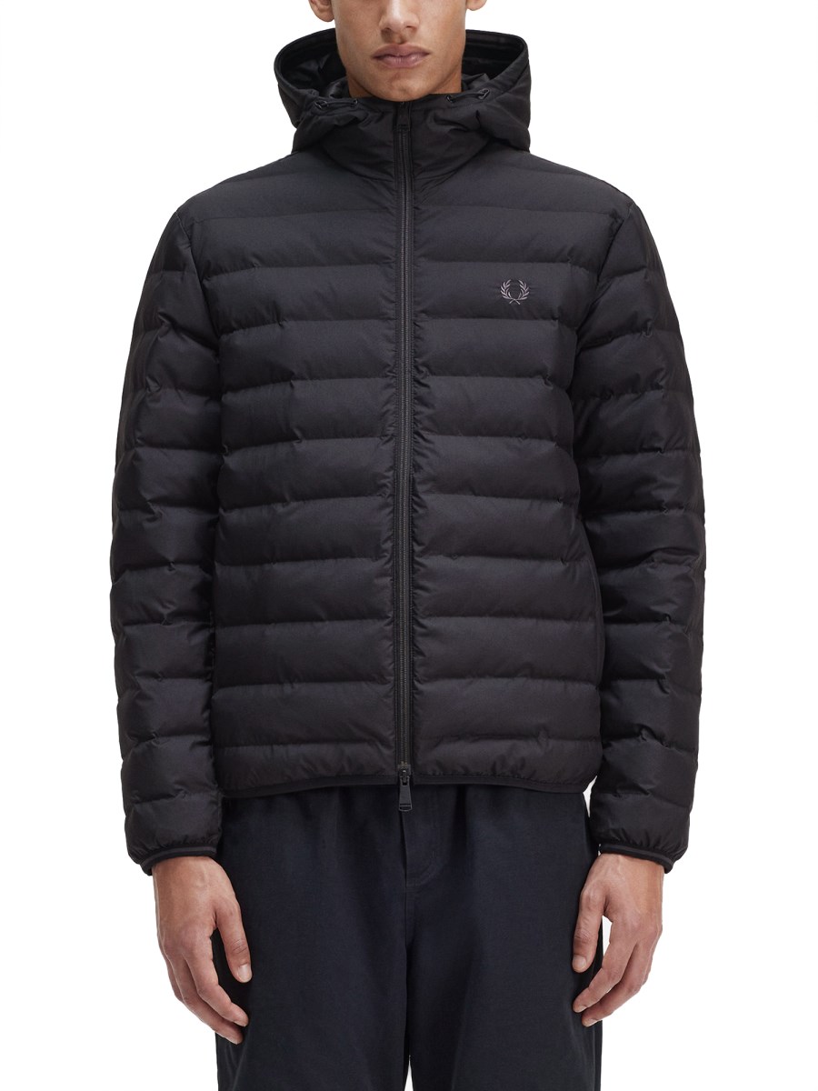 FRED PERRY - DOWN JACKET WITH LOGO - Eleonora Bonucci