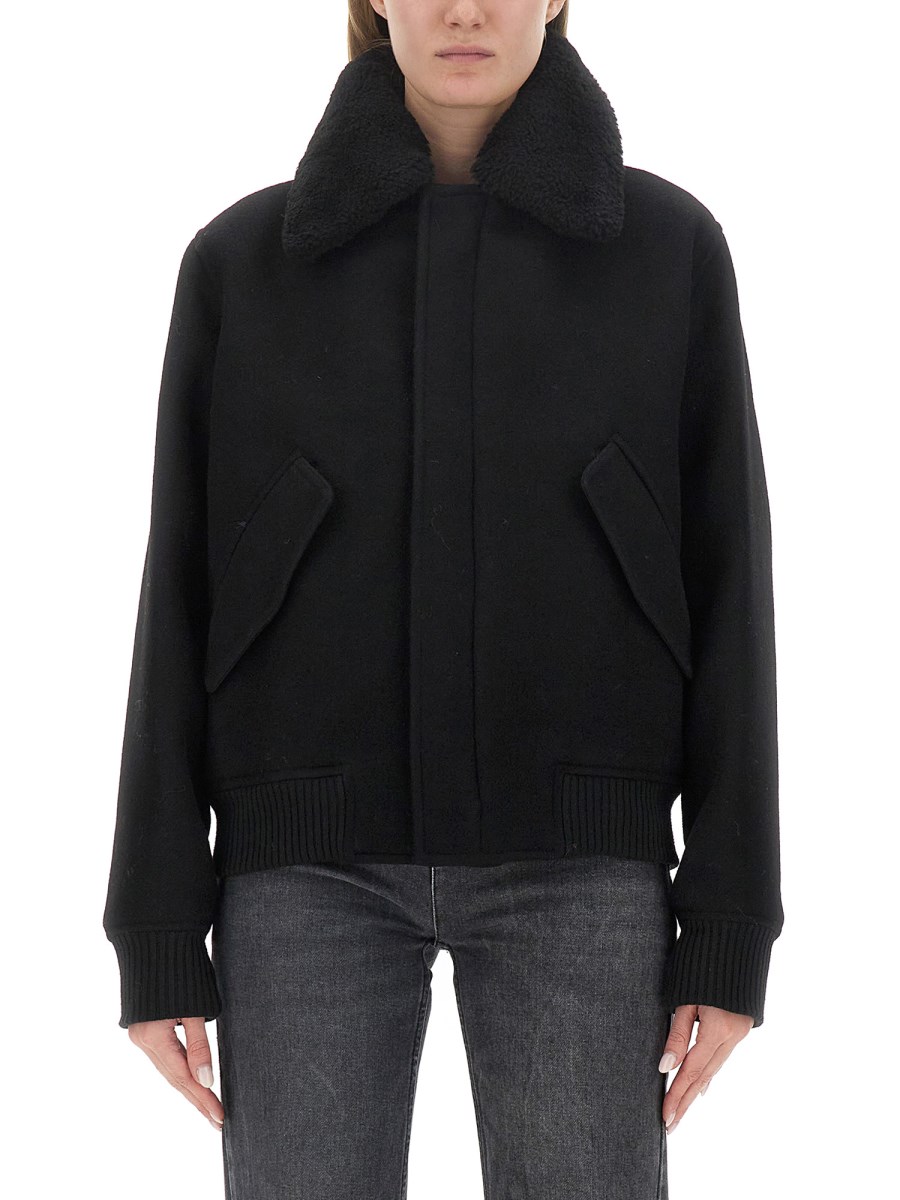 Ami on sale shearling jacket