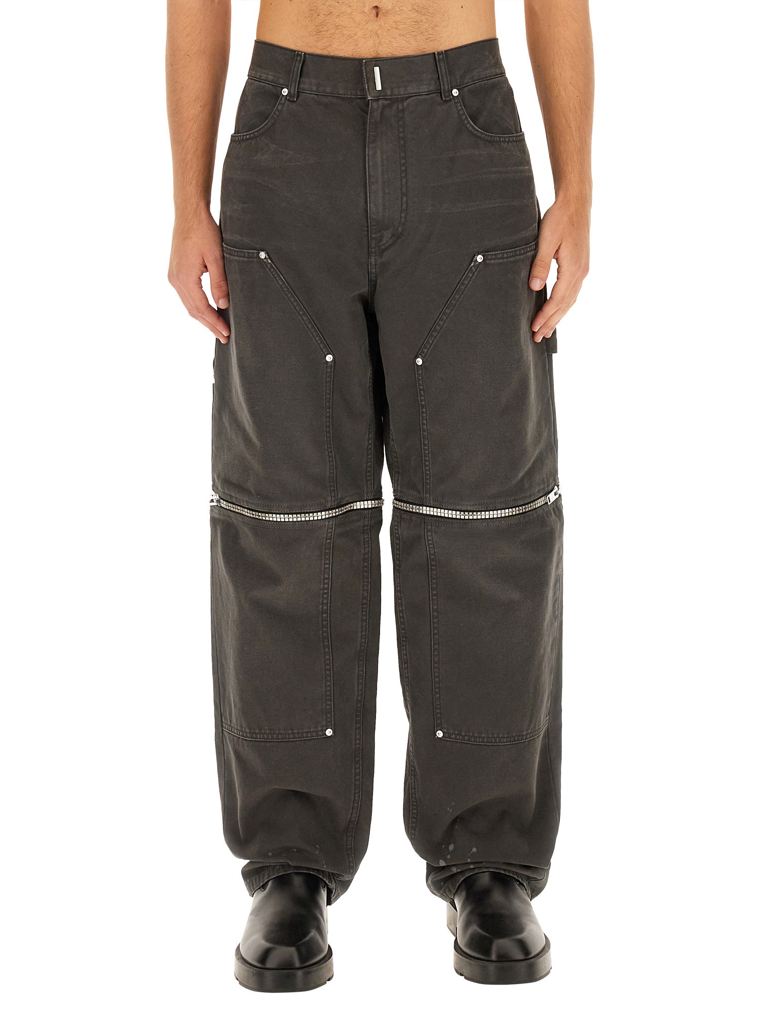 Givenchy Jeans With Zip In Black