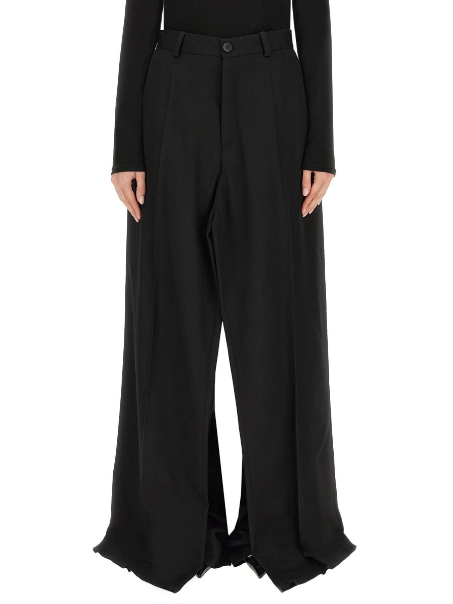 BALENCIAGA PANTALONE DOUBLE FRONT IN LANA