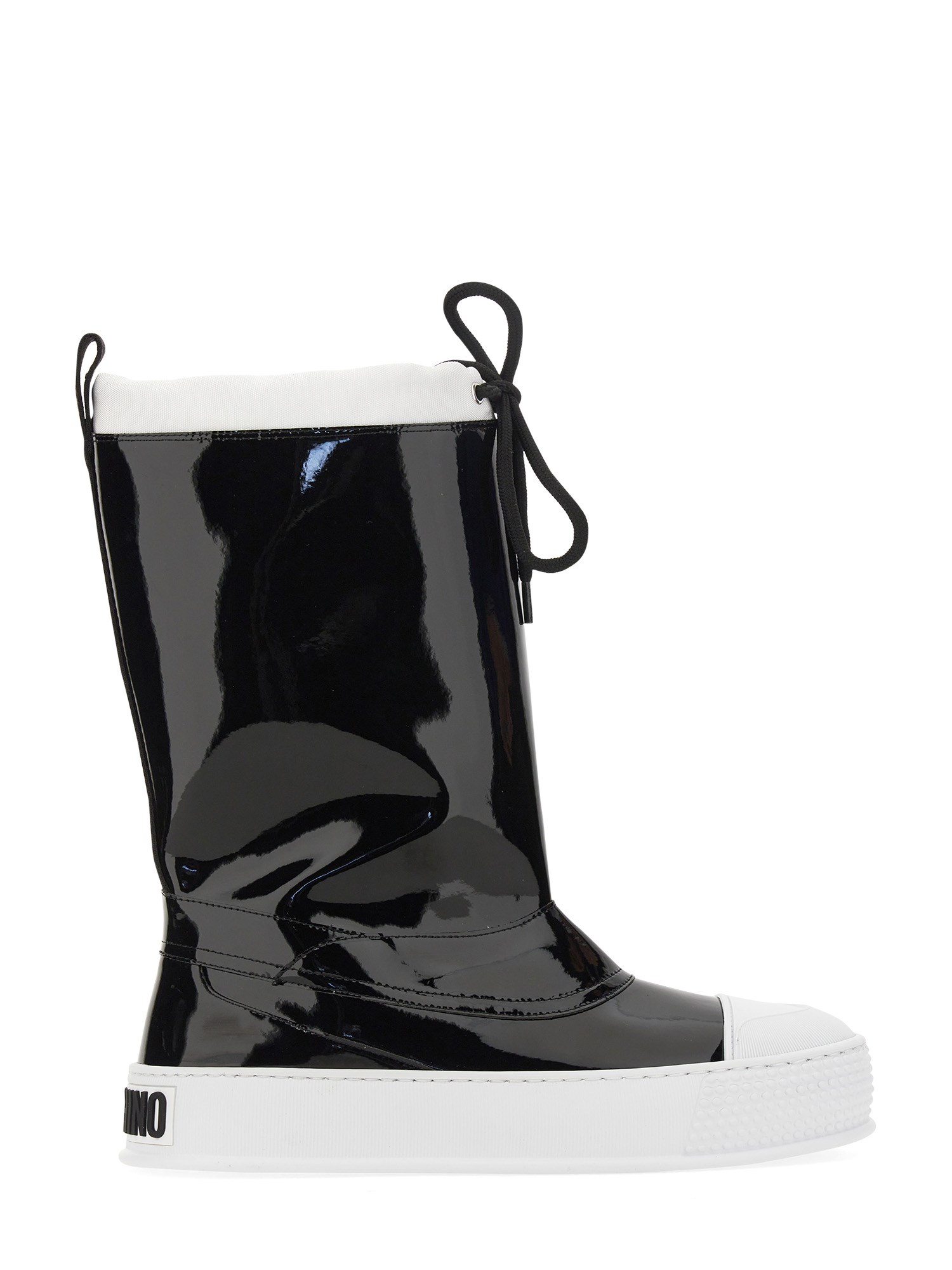 moschino boot with logo