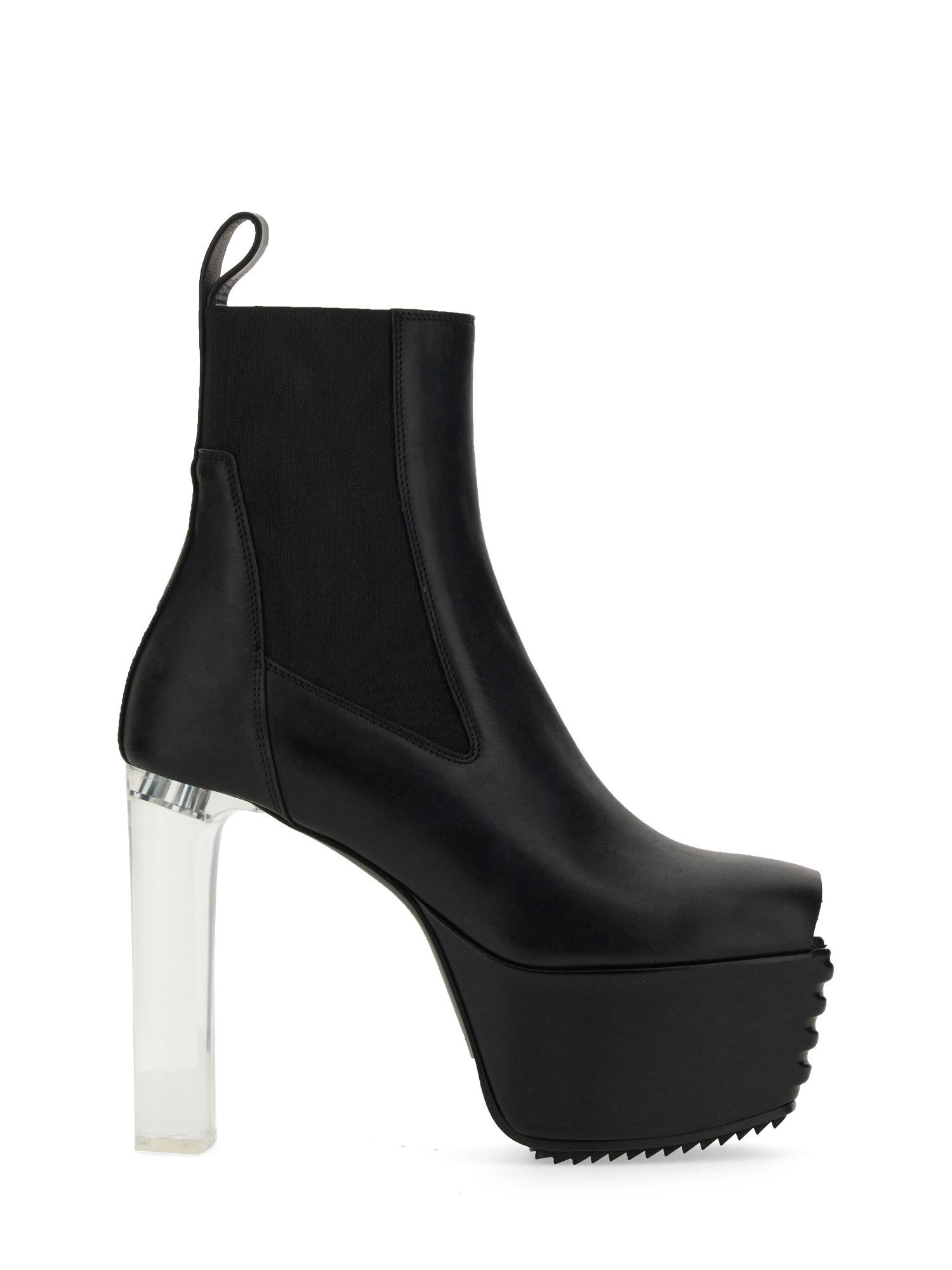 rick owens open toe minimal grill beatle boot