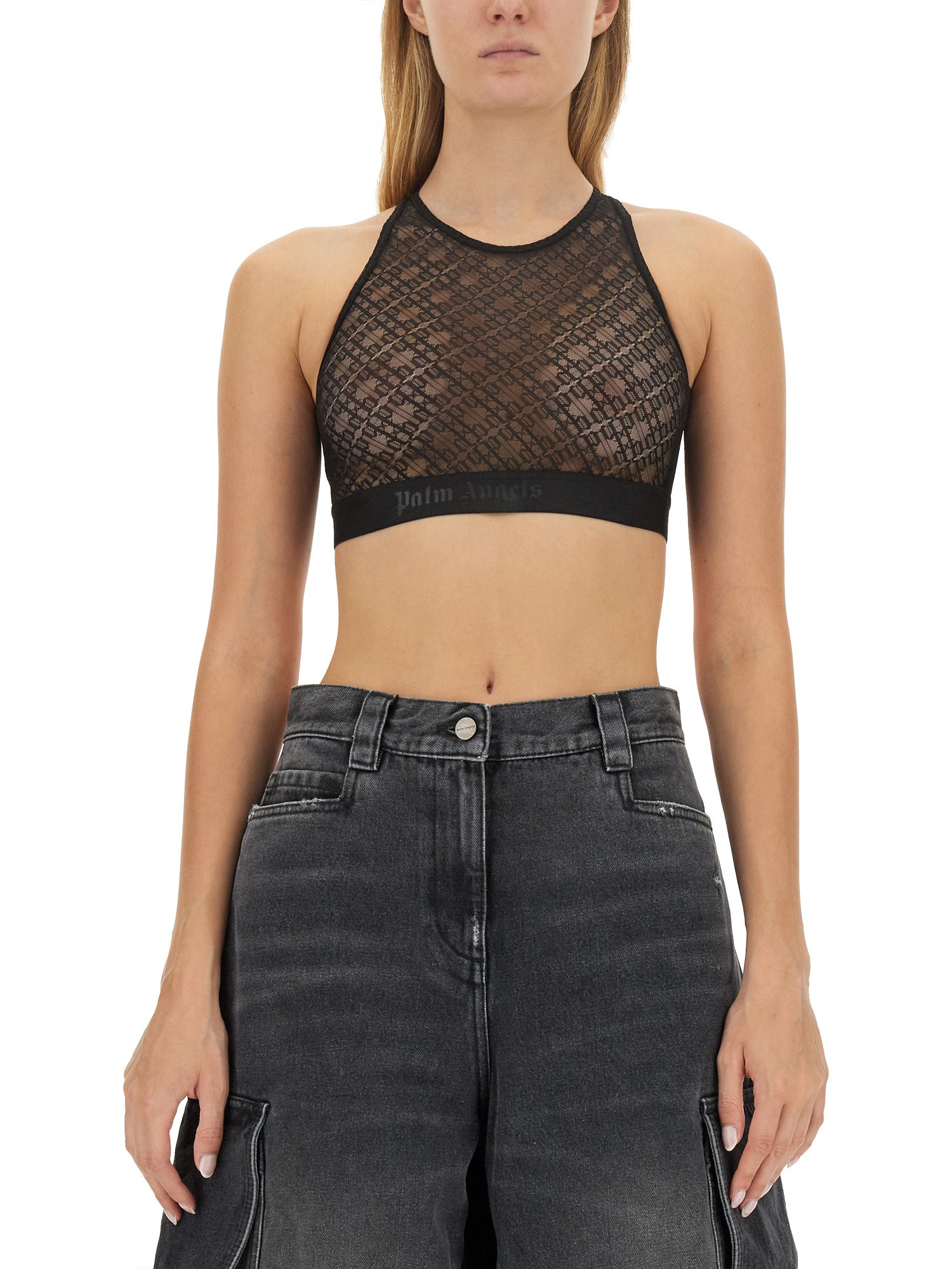palm angels lace america top