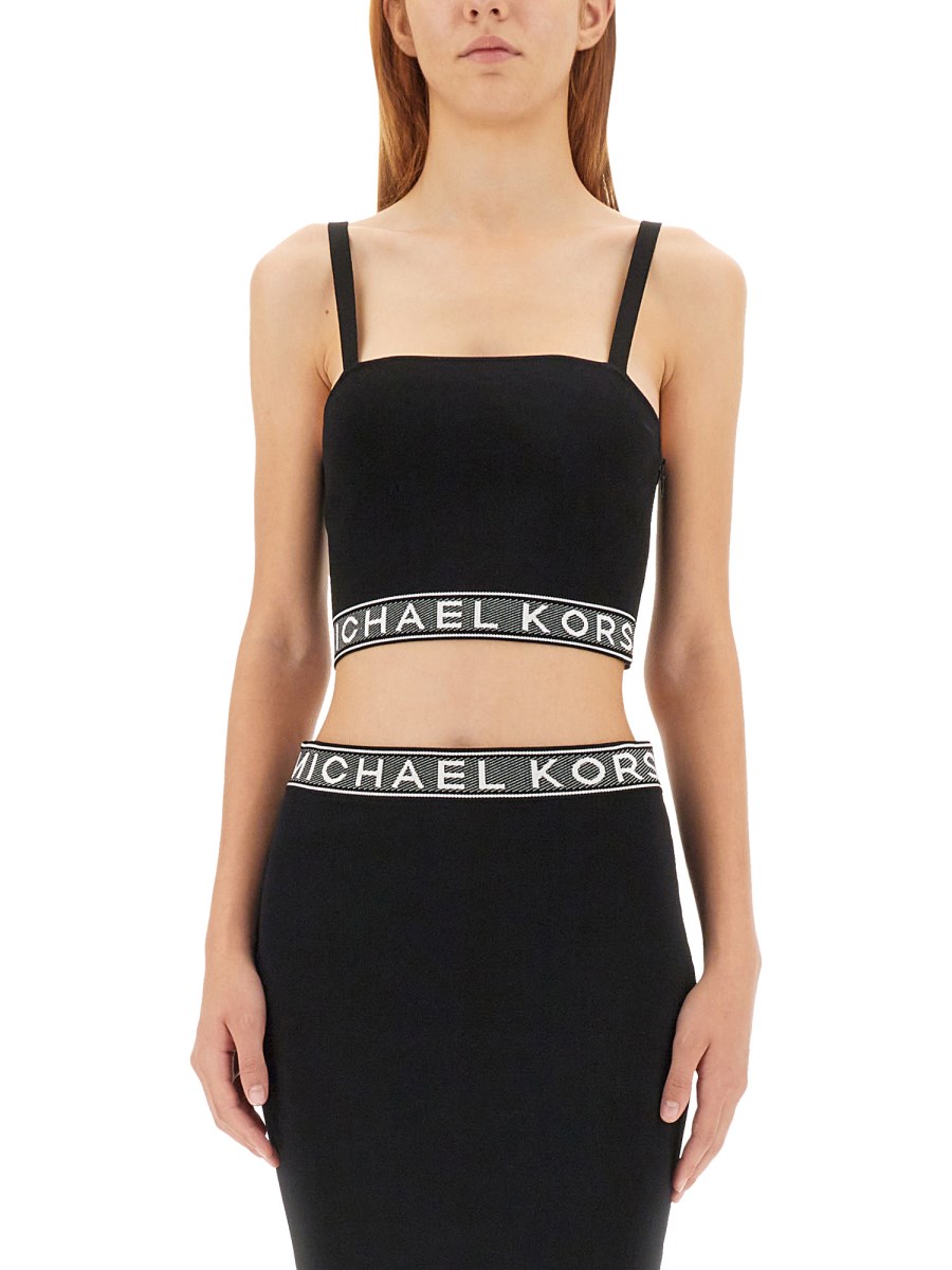 MICHAEL BY MICHAEL KORS - VISCOSE TOP WITH LOGO - Eleonora Bonucci