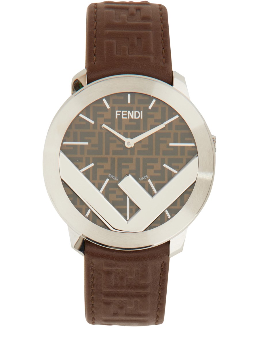 FENDI OROLOGIO ROTONDO CON LOGO "F IS FENDI"