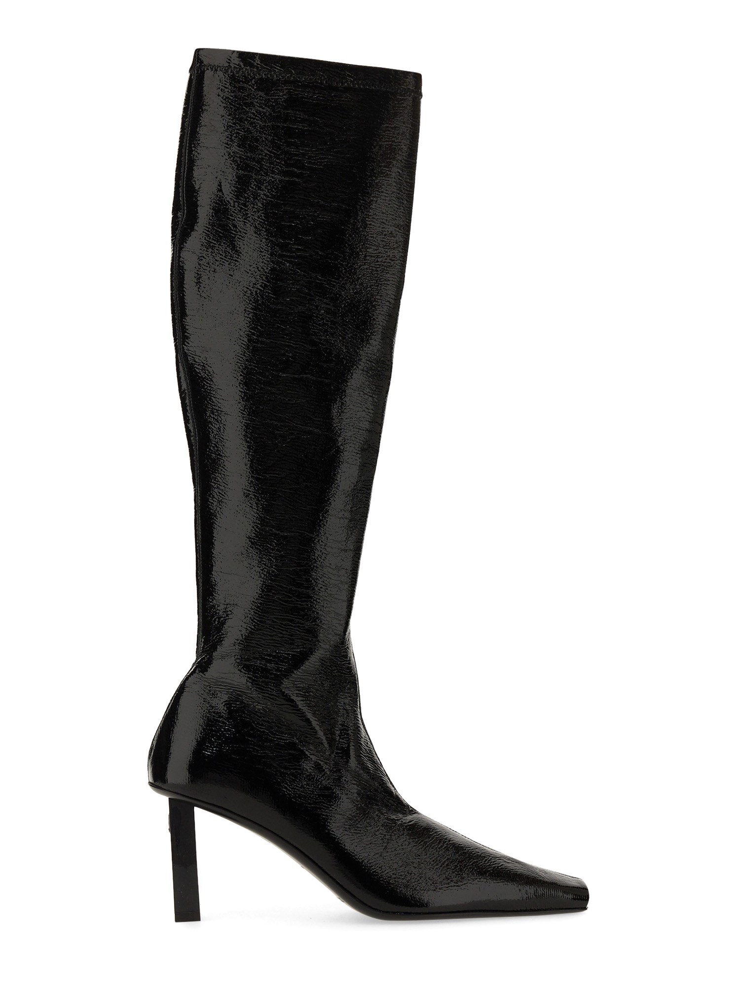 Courrèges Ac Charm Vinyl Boots Woman Black In Leather In Black