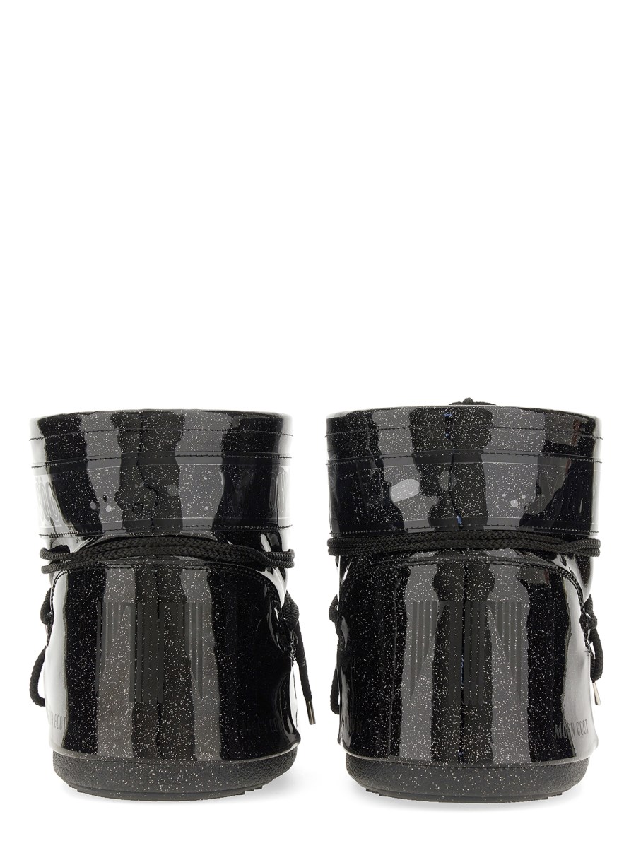Moon boots black glitter sales