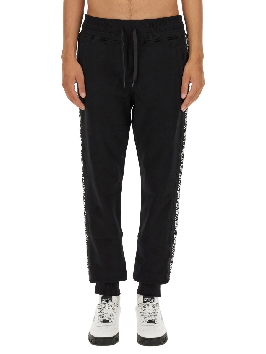 VERSACE JEANS COUTURE PANTALONE JOGGING IN FELPA DI COTONE