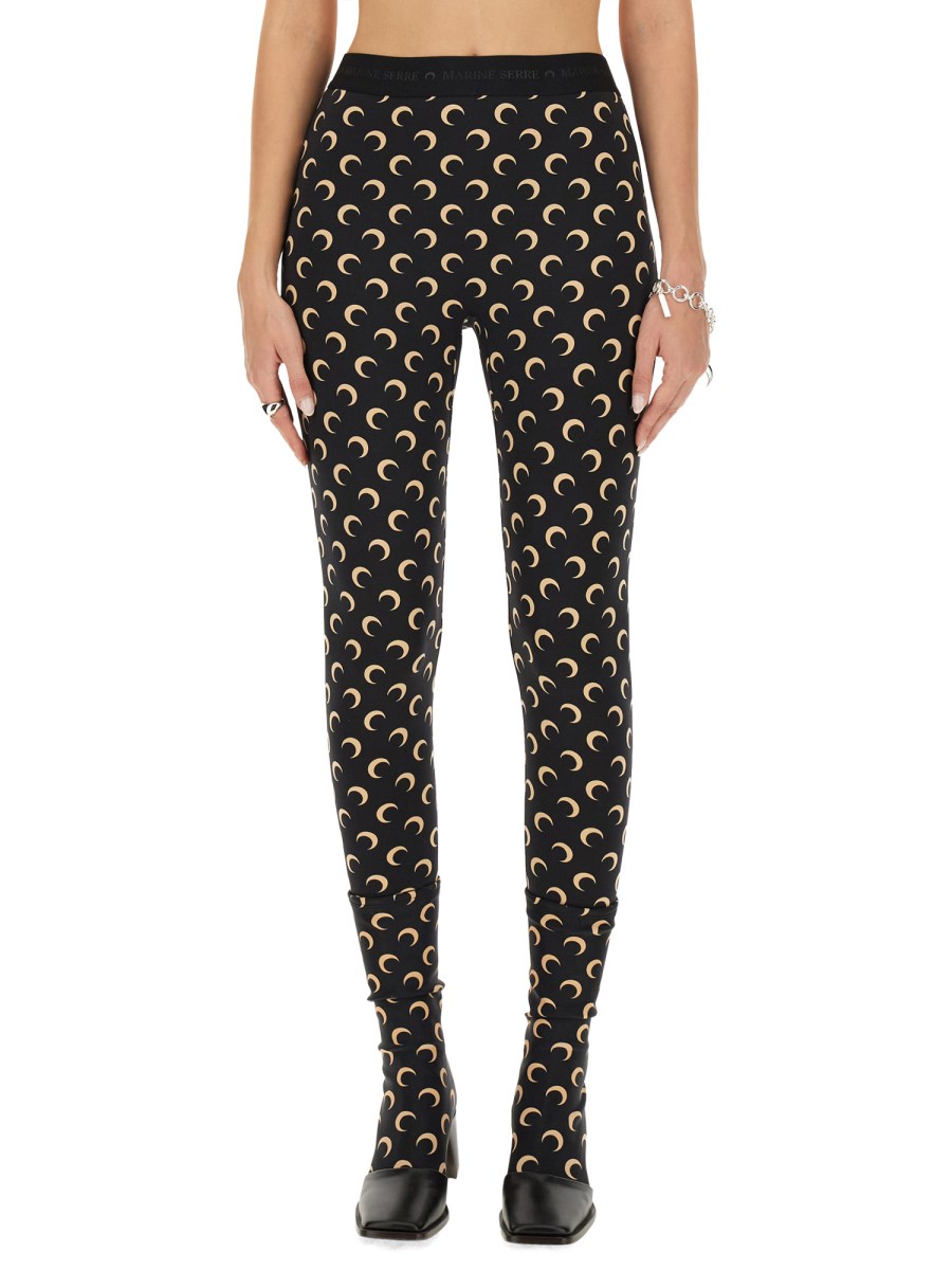 MARINE SERRE - ALL OVER MOON JERSEY LEGGINGS - Eleonora Bonucci