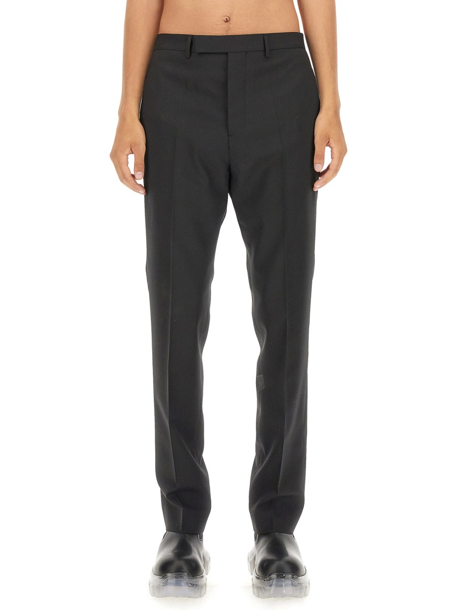 RICK OWENS PANTALONE SLIM FIT IN LANA