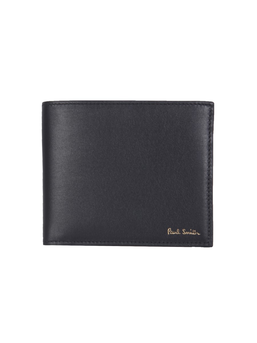 PAUL SMITH PORTAFOGLIO BIFOLD IN PELLE CON INTERNO A RIGHE