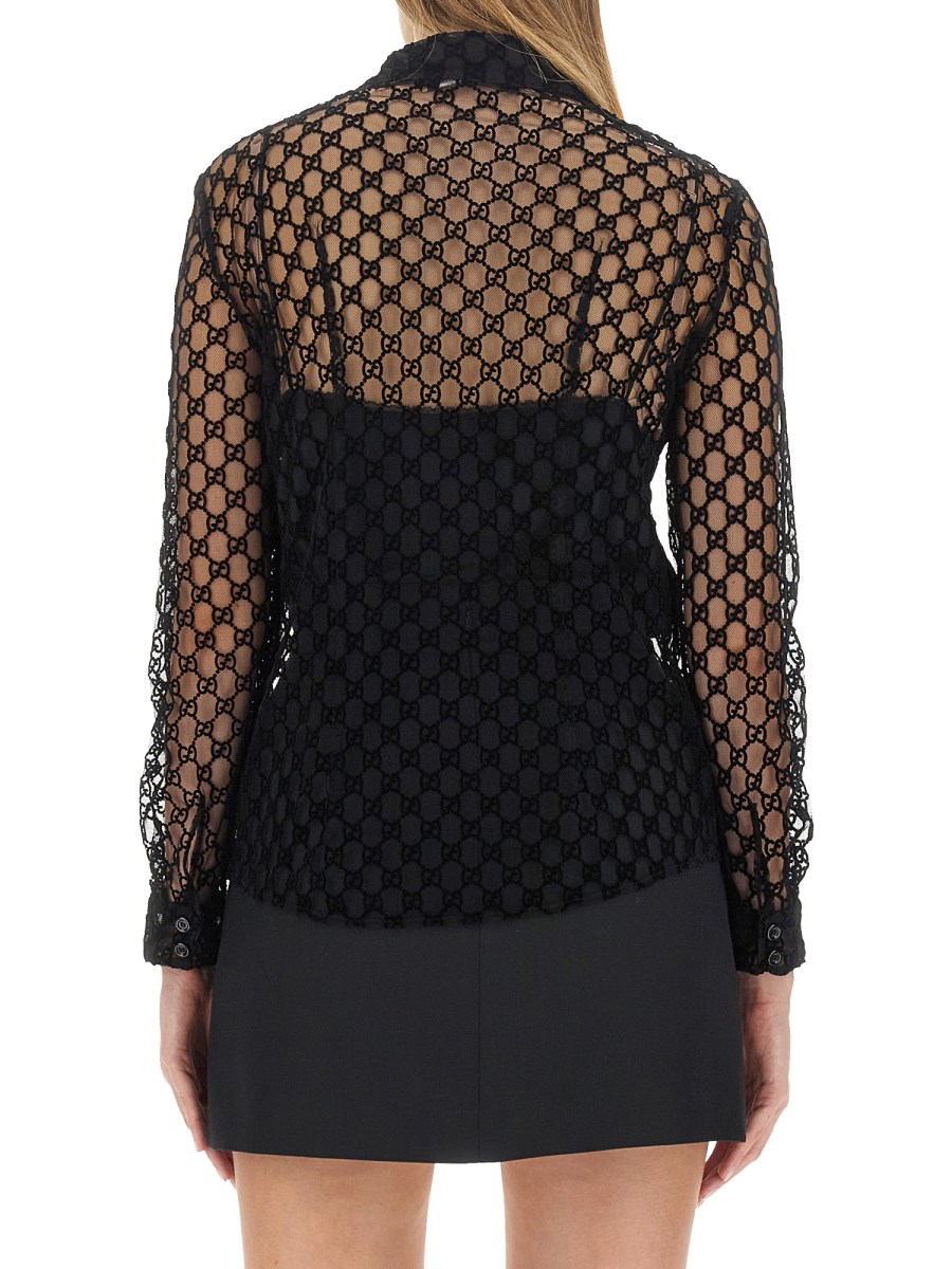 GUCCI - GG TULLE SHIRT - Eleonora Bonucci