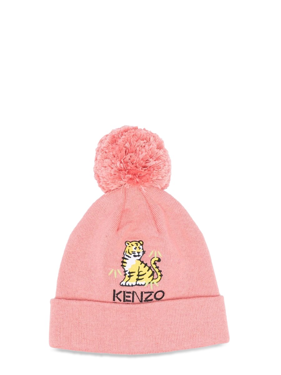 KENZO beanie tiger con pon pon