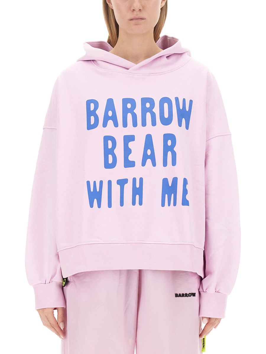 BARROW FELPA IN COTONE CON LOGO