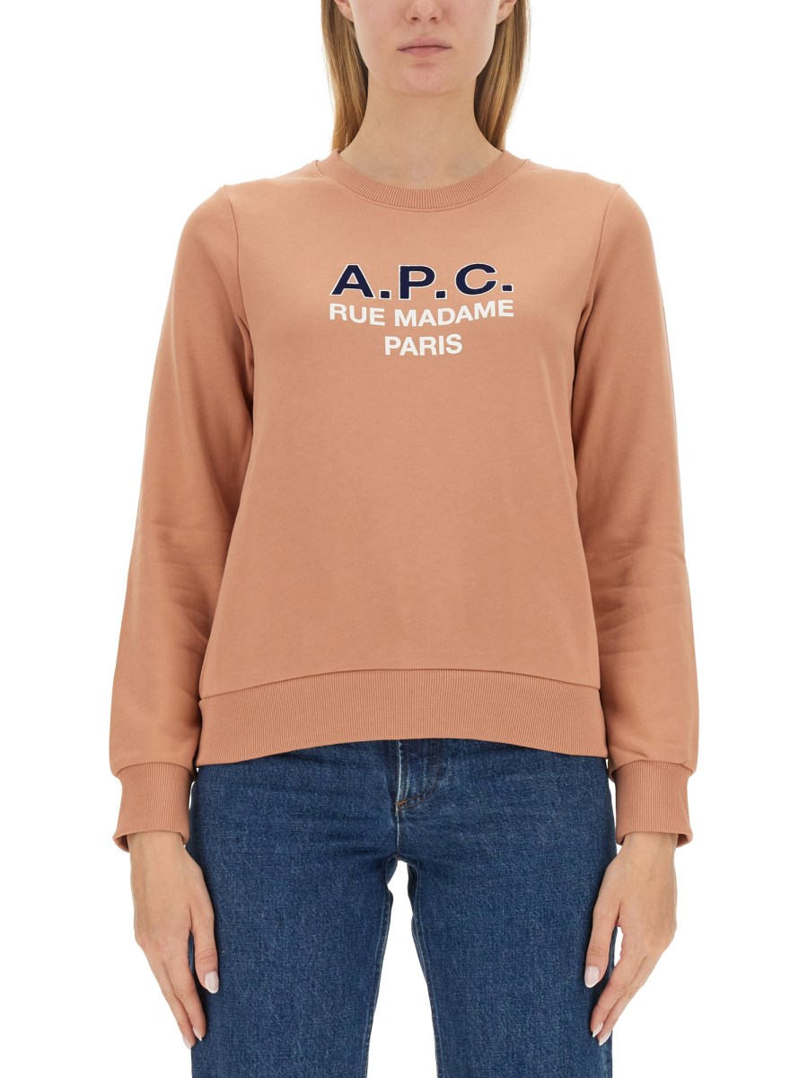 A.P.C. FELPA IN COTONE CON LOGO