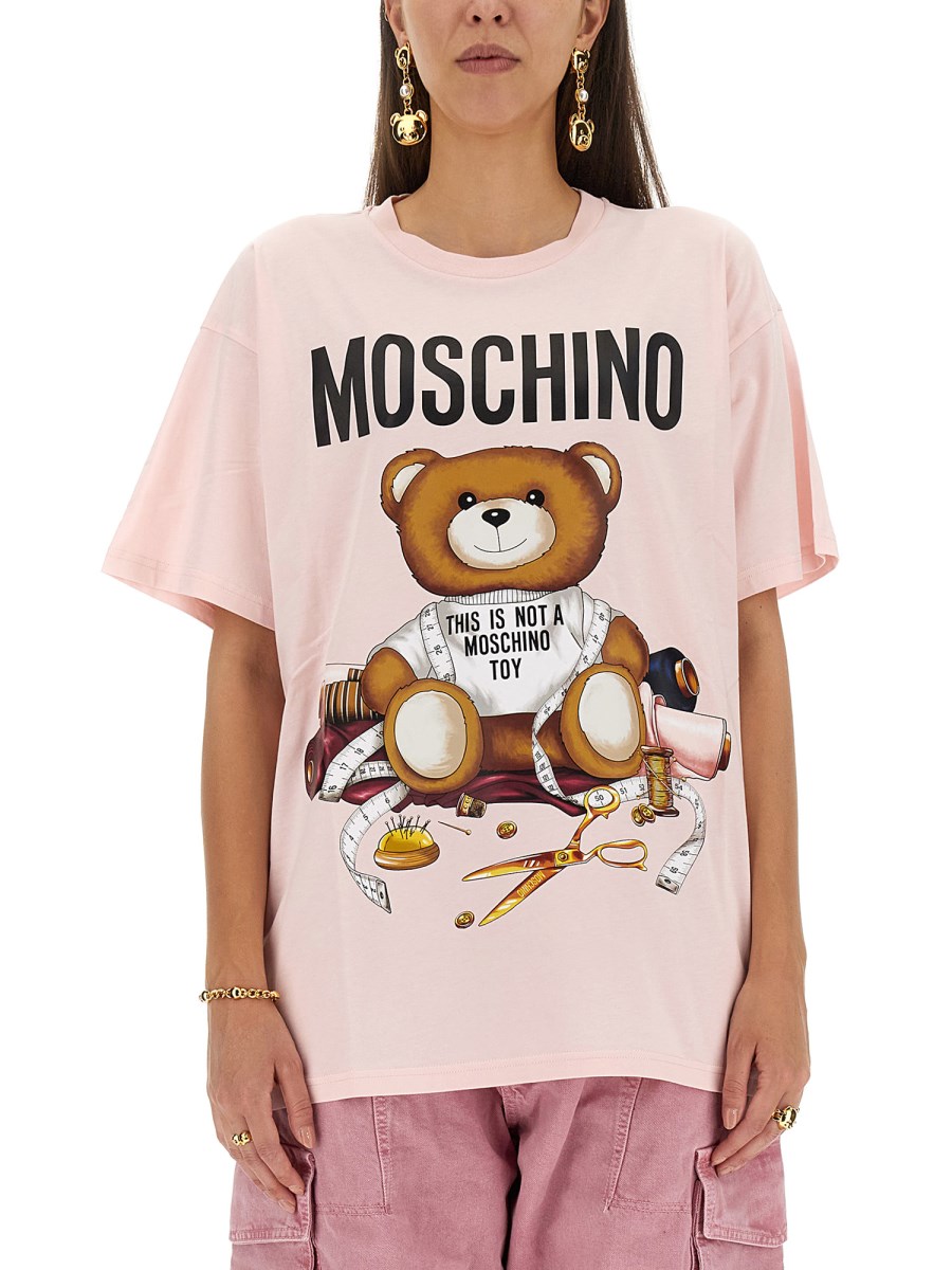 Moschino printed cotton discount jersey t shirt