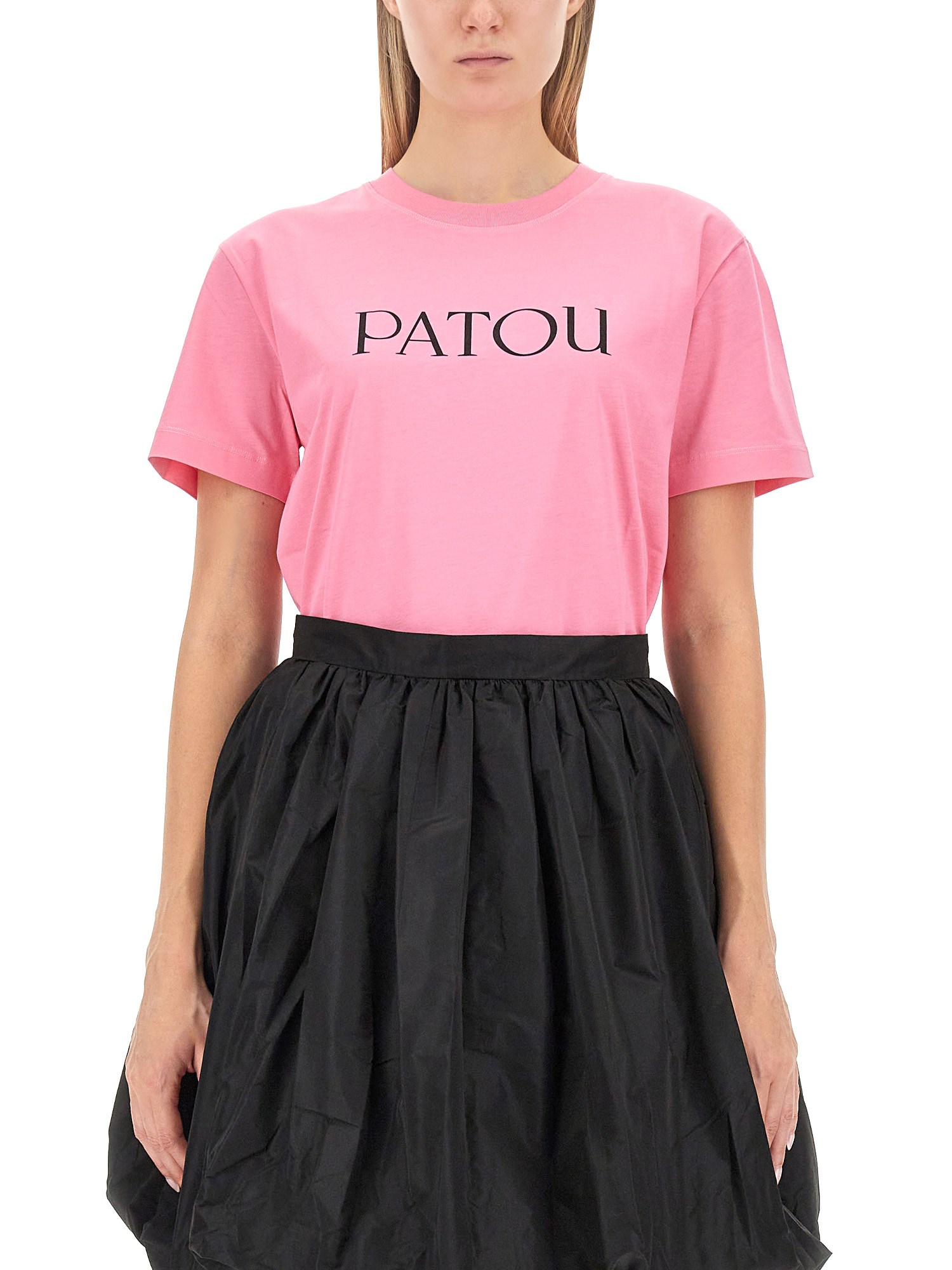 Shop Patou T-shirt With Logo In Pink