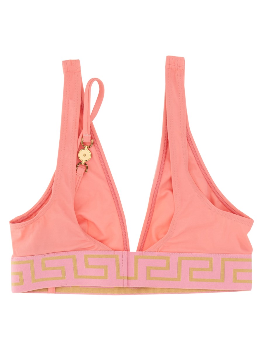 Versace Greca Border Triangle Bikini Top & Greca Border High Waisted Bikini  Bottom