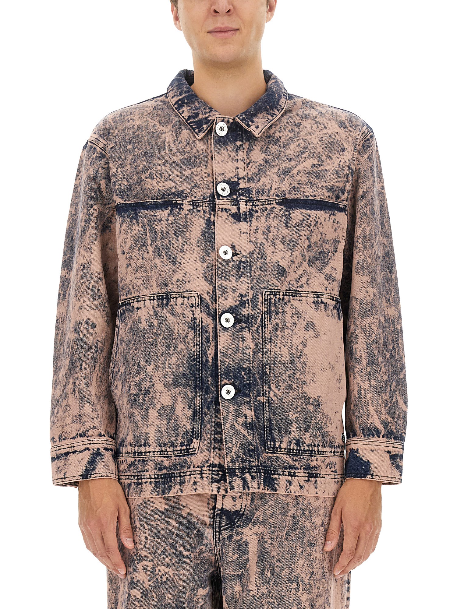 Shop Etudes Studio Denim Jacket In Pink