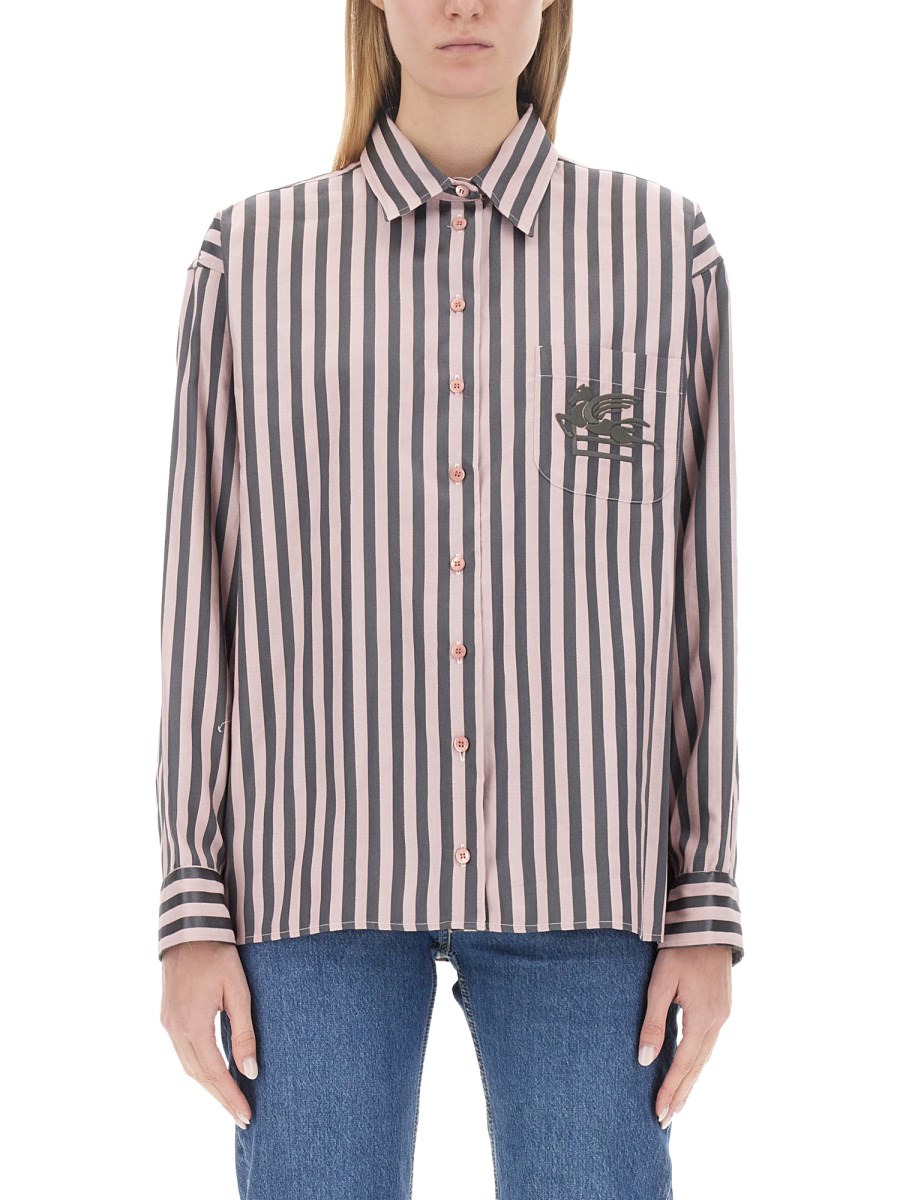 ETRO CAMICIA IN COTONE CON LOGO