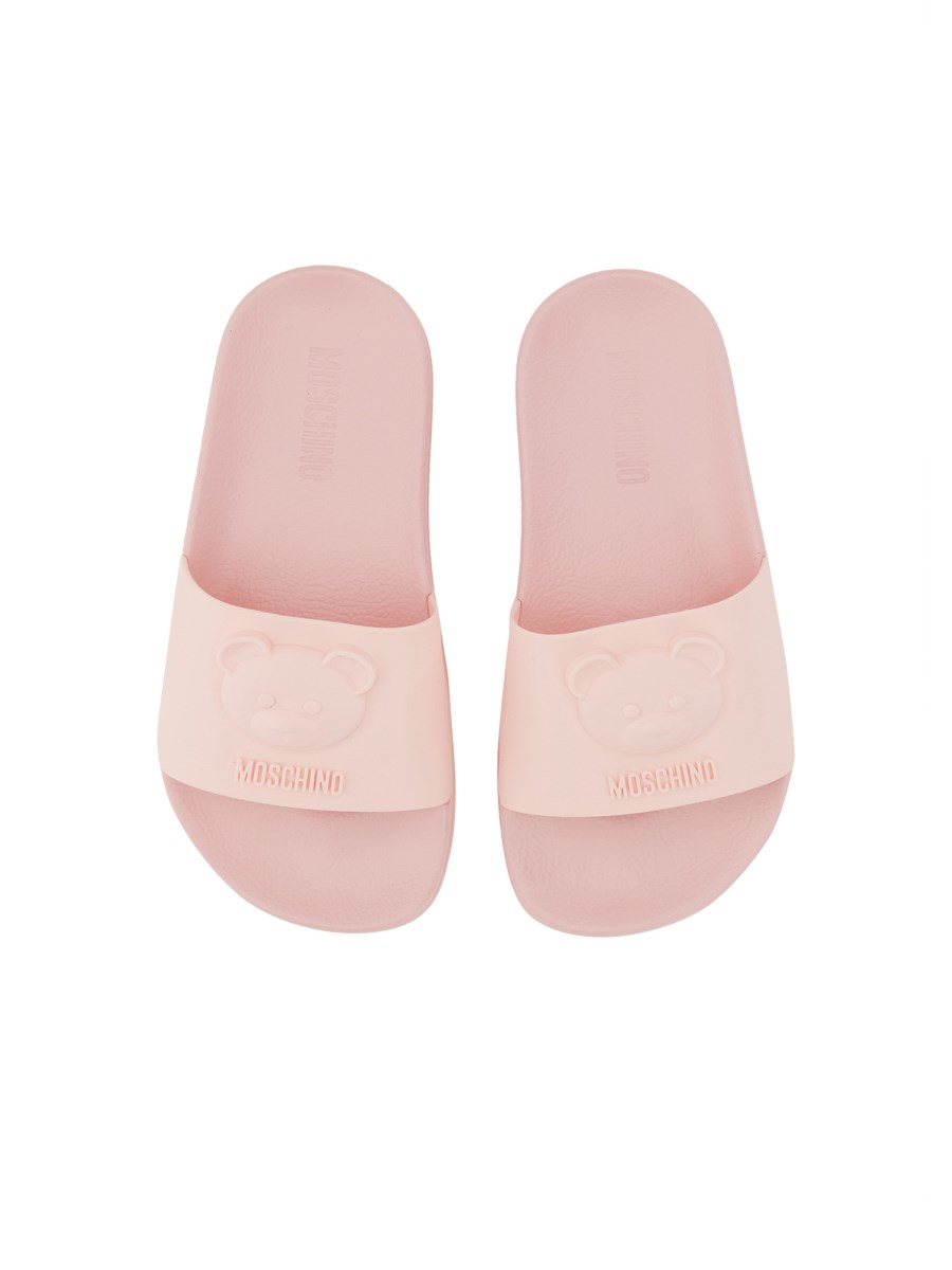 MOSCHINO PVC POOL SLIDE WITH TEDDY Eleonora Bonucci