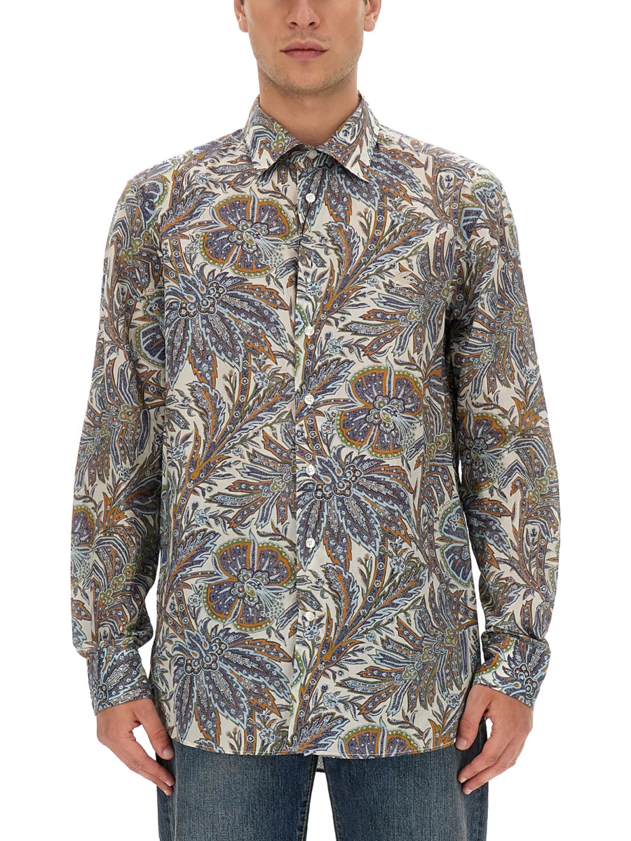 ETRO CAMICIA IN COTONE CON STAMPA PAISLEY