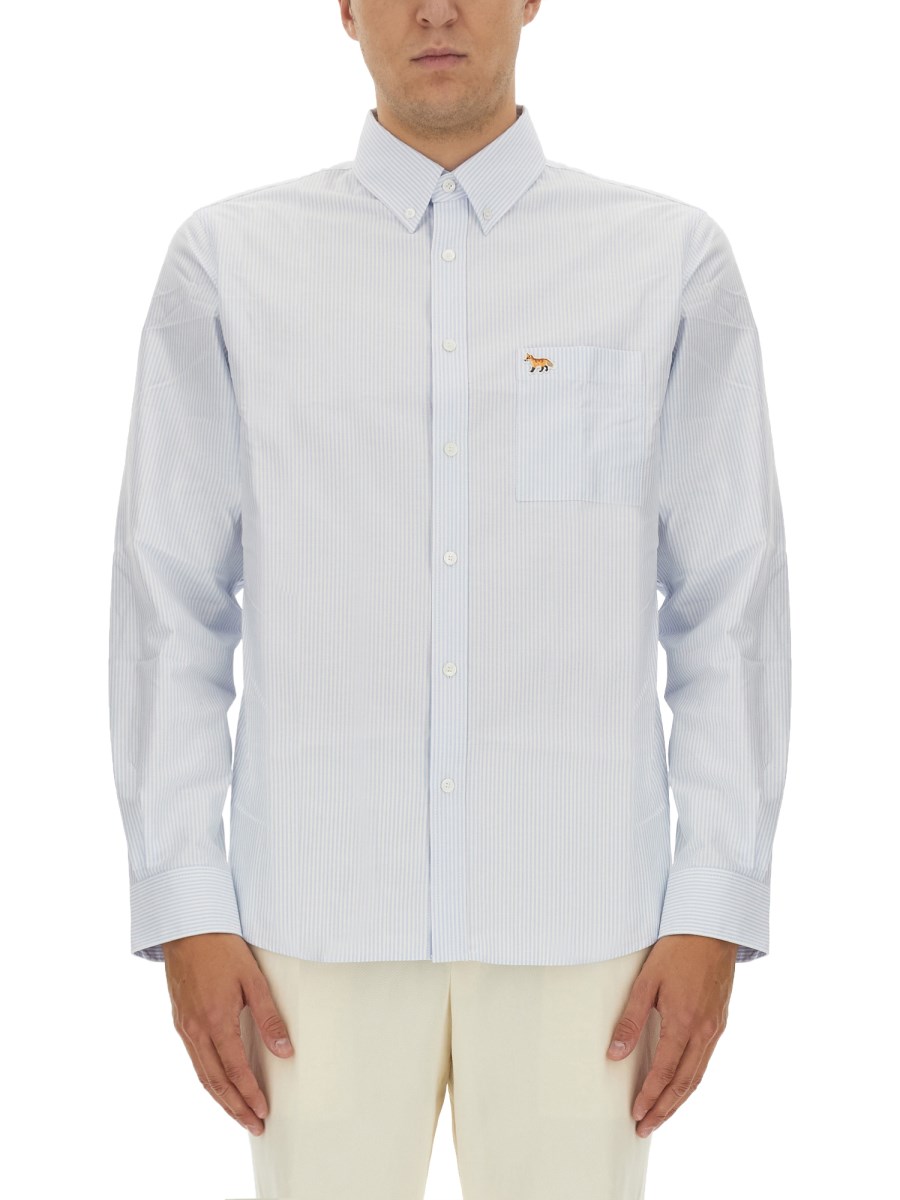 MAISON KITSUNÉ CAMICIA CON LOGO