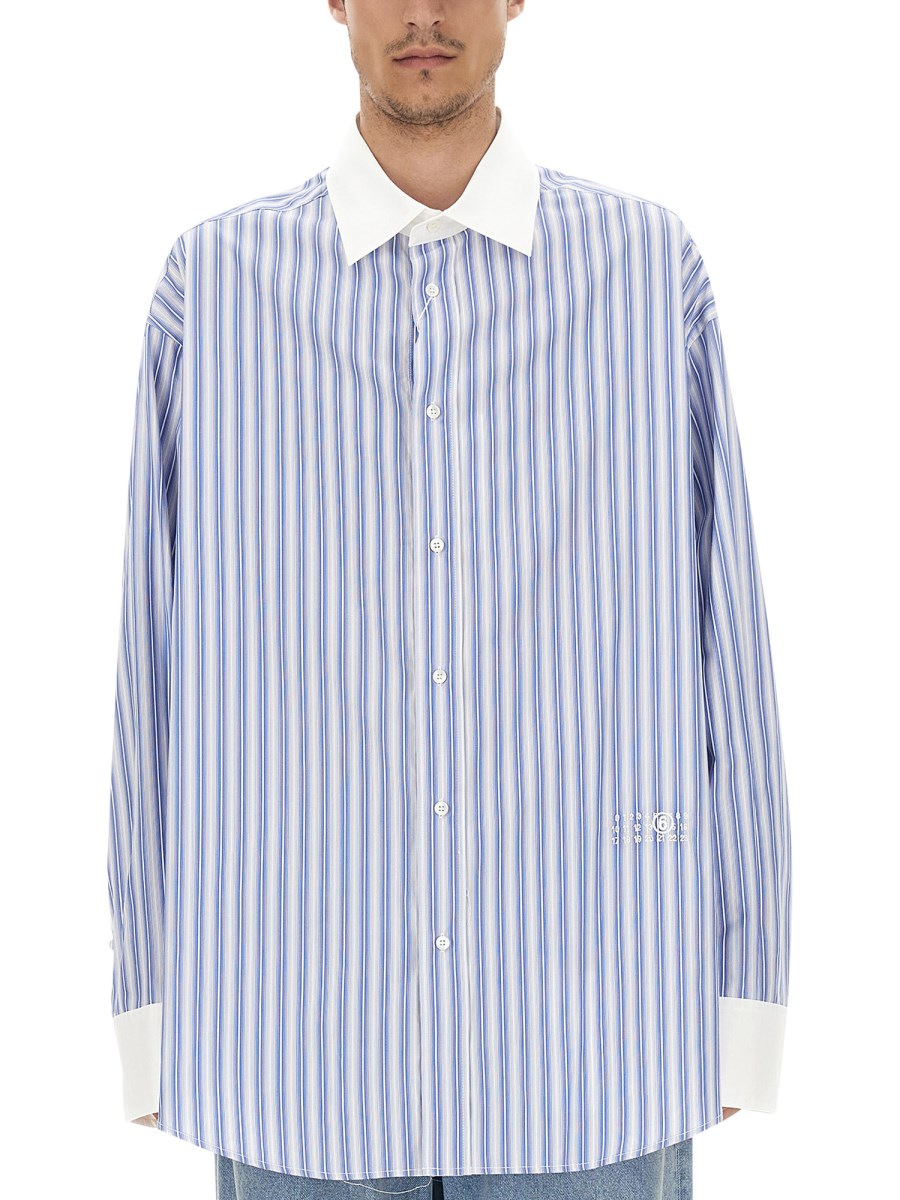 MM6 MAISON MARGIELA CAMICIA OVERSIZE FIT IN POPELINE DI COTONE