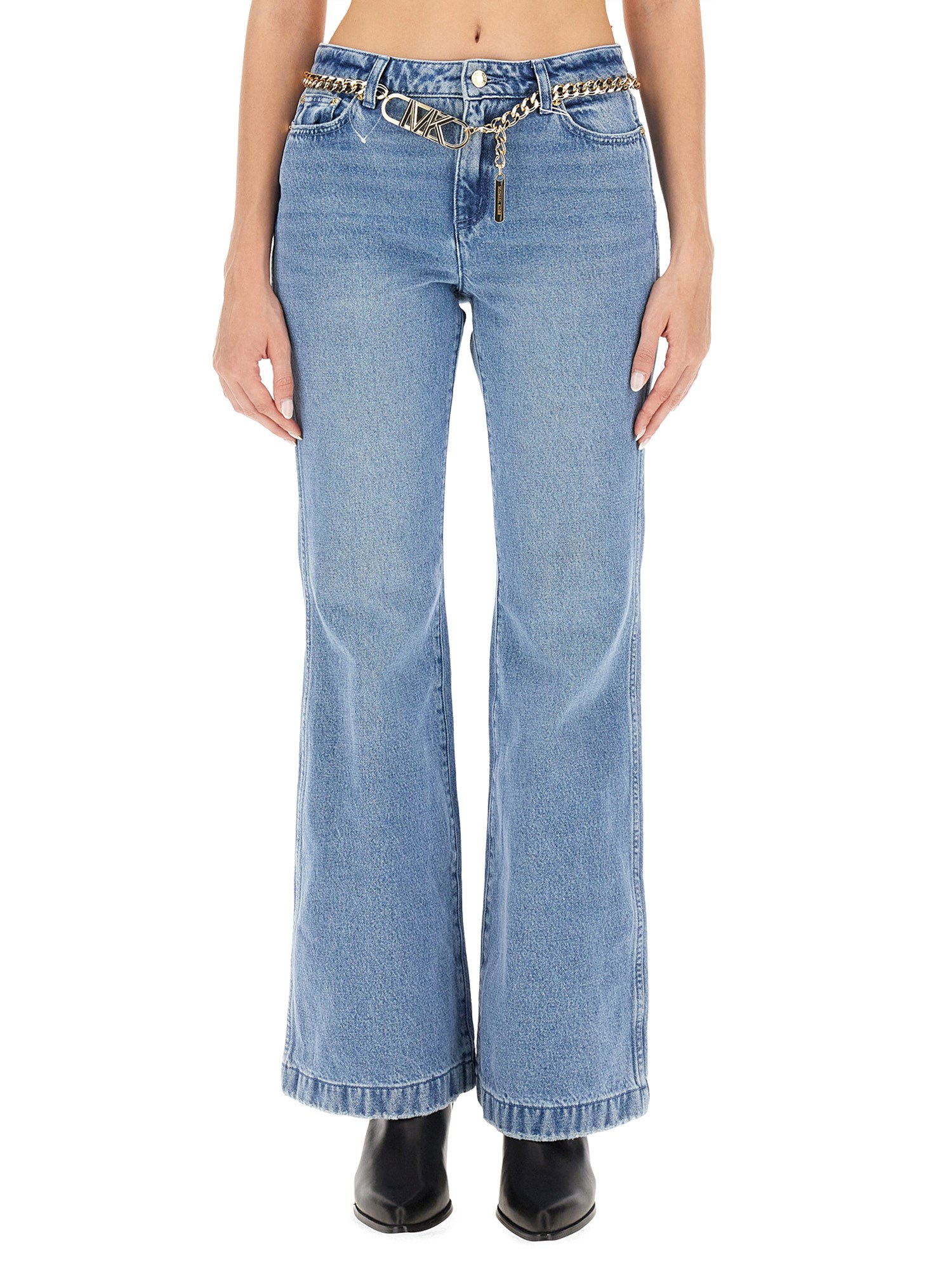 Michael Michael Kors Flare Fit Jeans In Azure