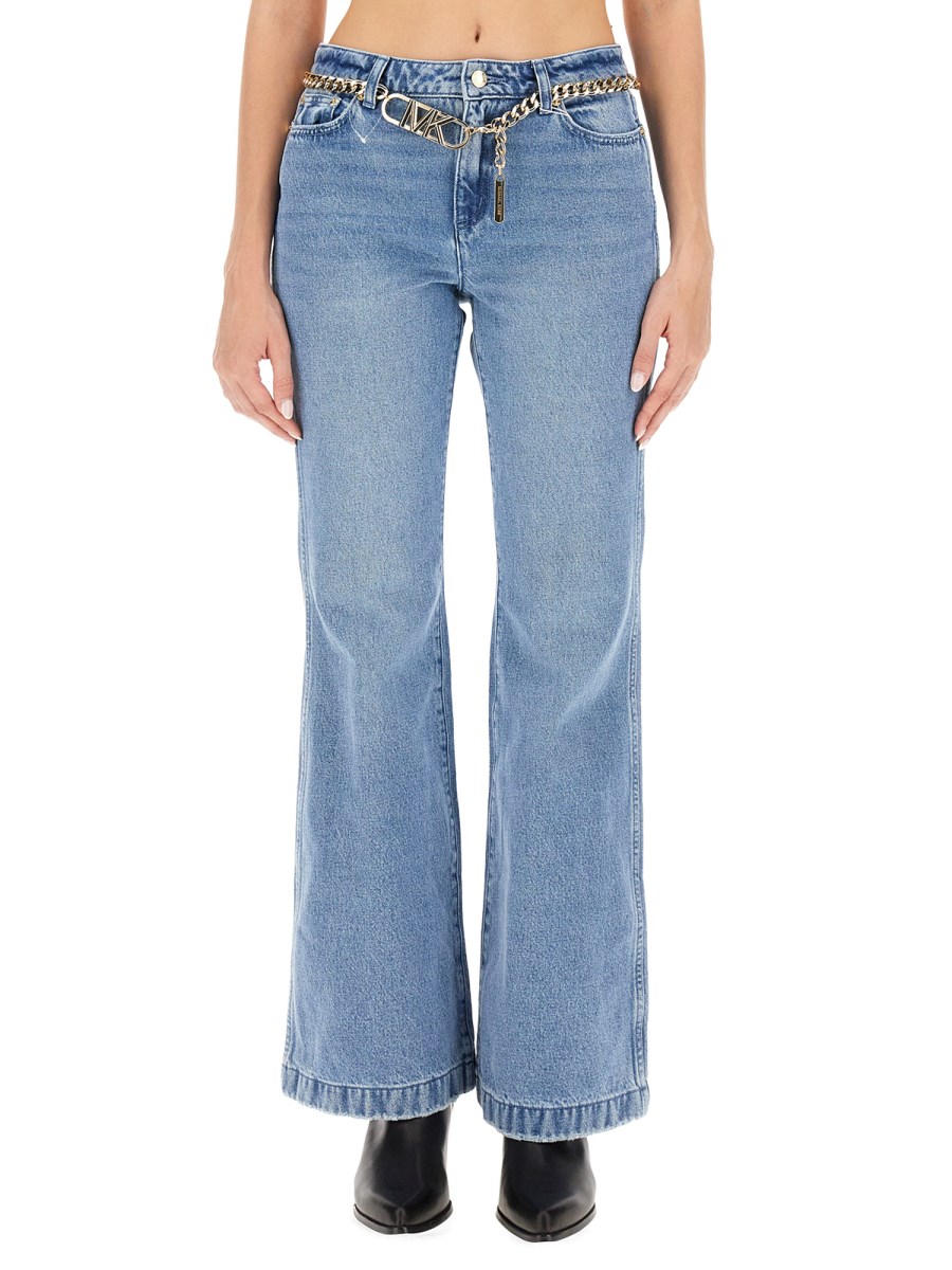 MICHAEL BY MICHAEL KORS JEANS FLARE FIT IN DENIM DI COTONE