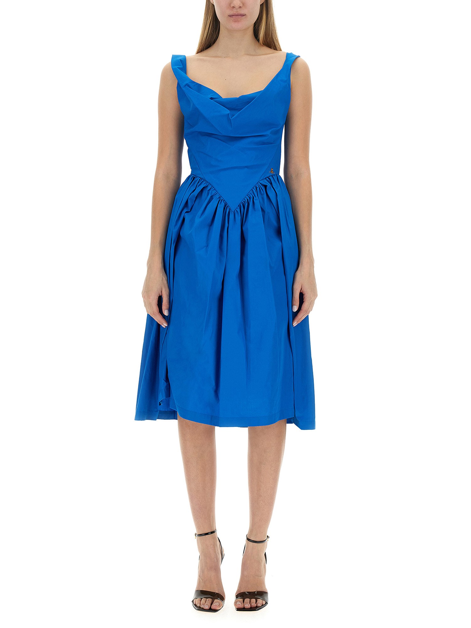 vivienne westwood blue dress Turquoise Striped Peter Pan Collar Dress – Lillie & Lilah main image 1
