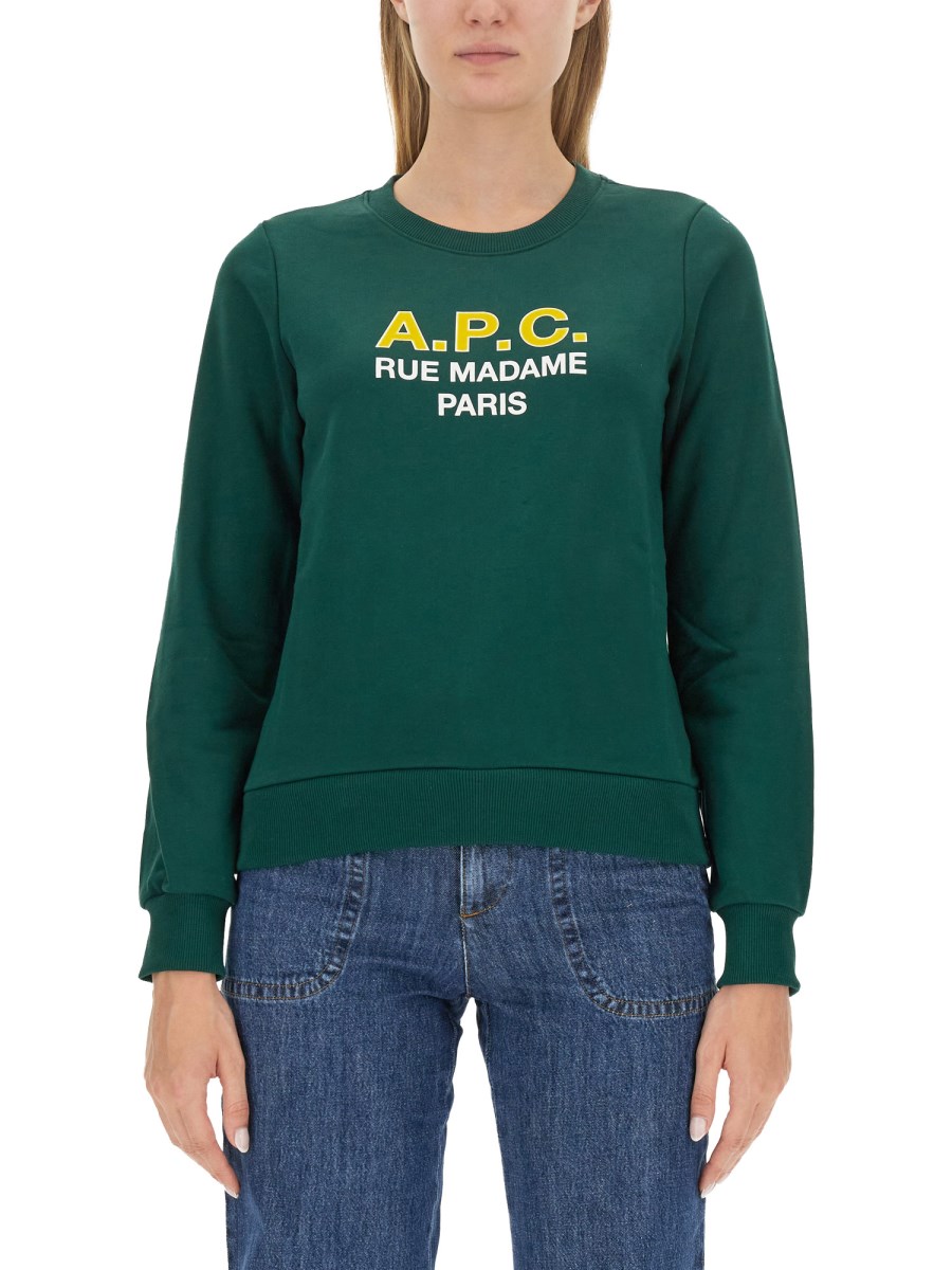 A.P.C. FELPA IN COTONE CON LOGO