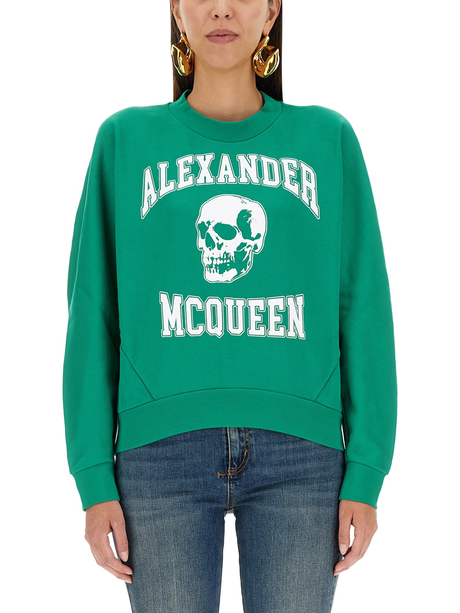 alexander mcqueen varsiity skull sweatshirt