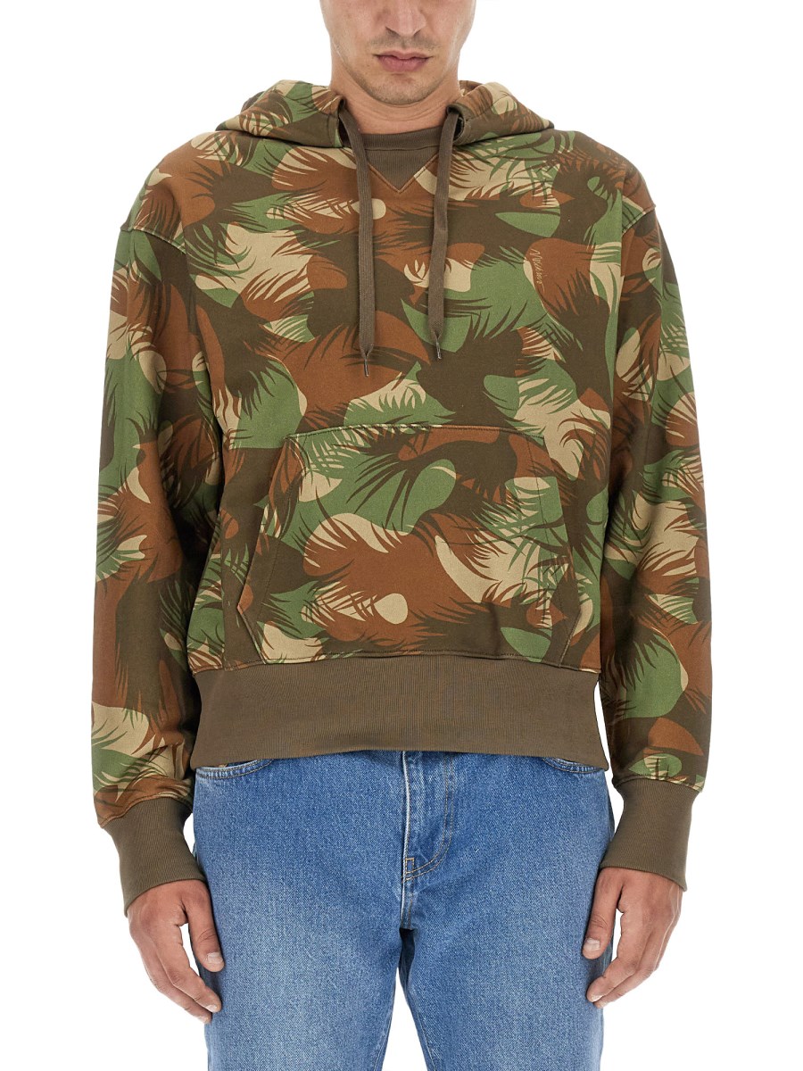 MOSCHINO FELPA CAMOUFLAGE IN COTONE