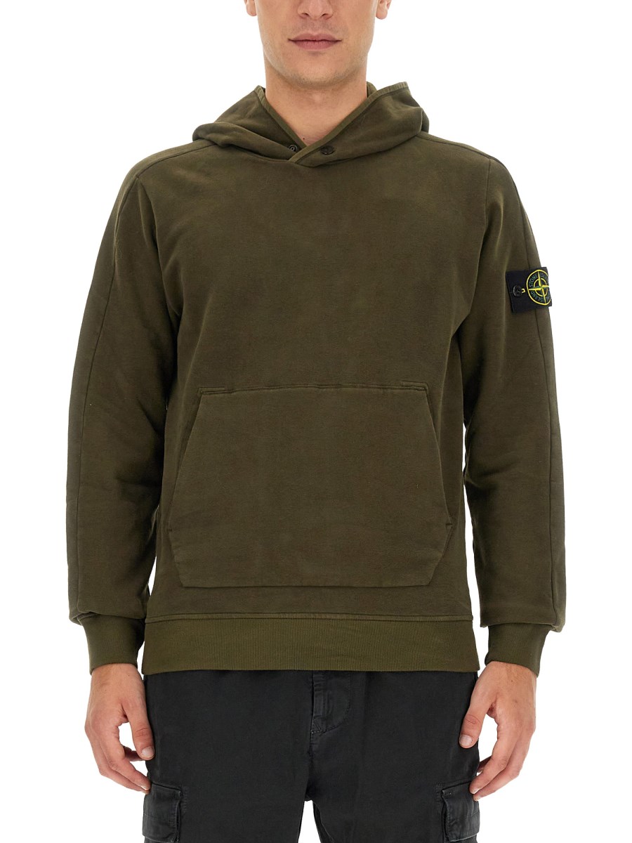 Stone island khaki outlet sweatshirt