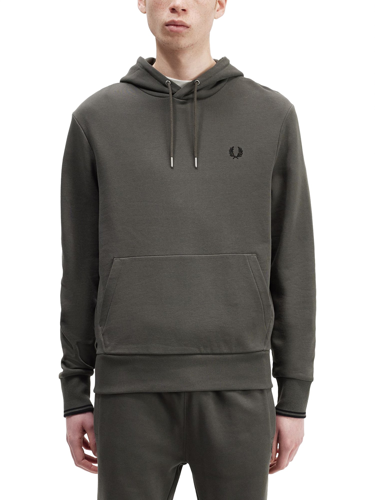 Fred Perry Hoodie In Green