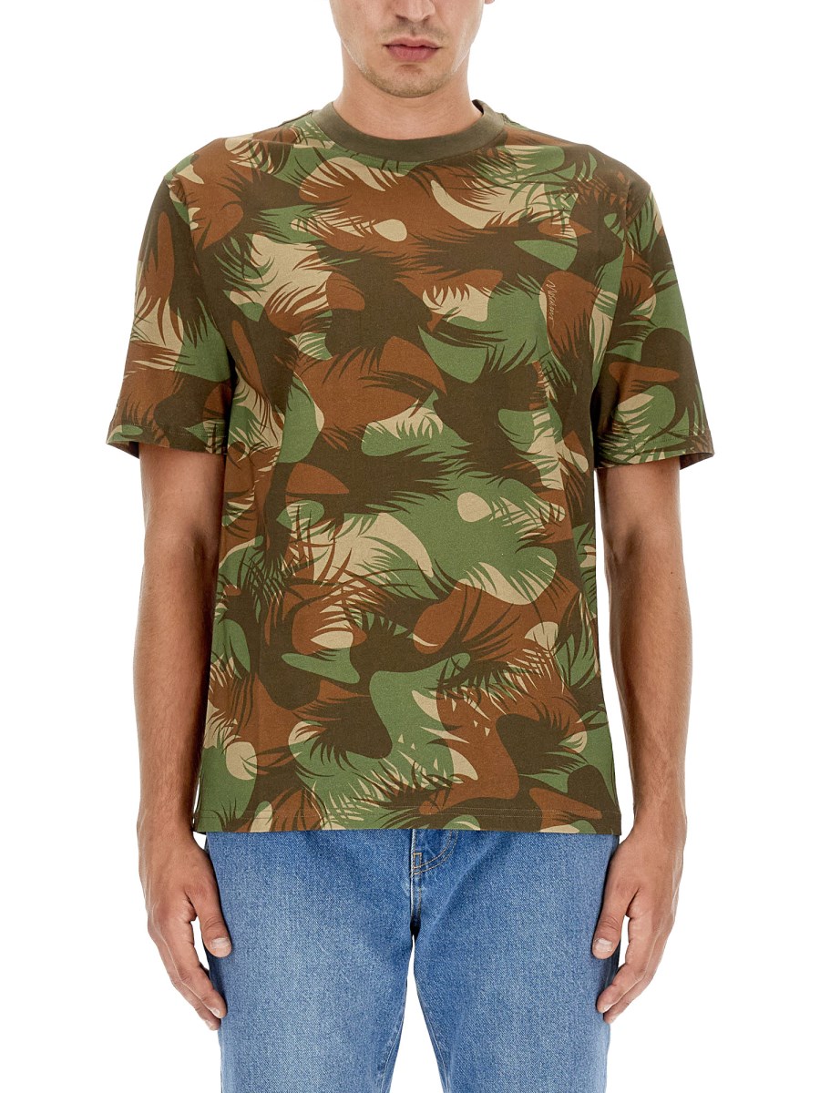 MOSCHINO T-SHIRT CAMOUFLAGE IN COTONE