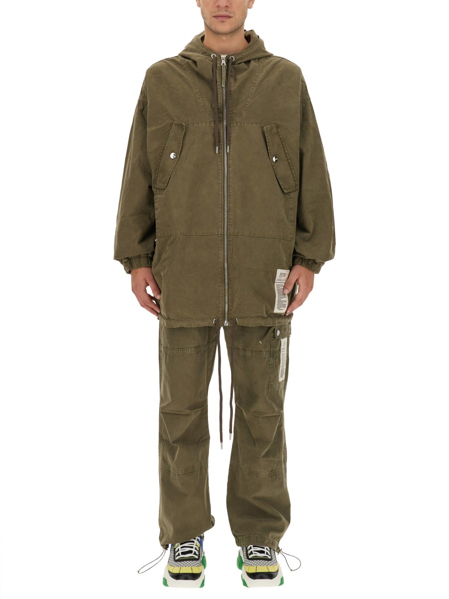 MOSCHINO PARKA MILITARY IN COTONE