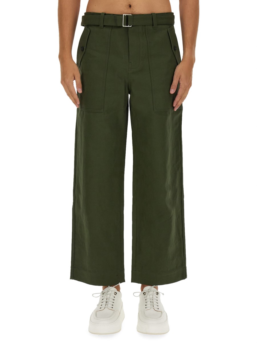 MAISON KITSUNÉ PANTALONE IN TWILL DI COTONE