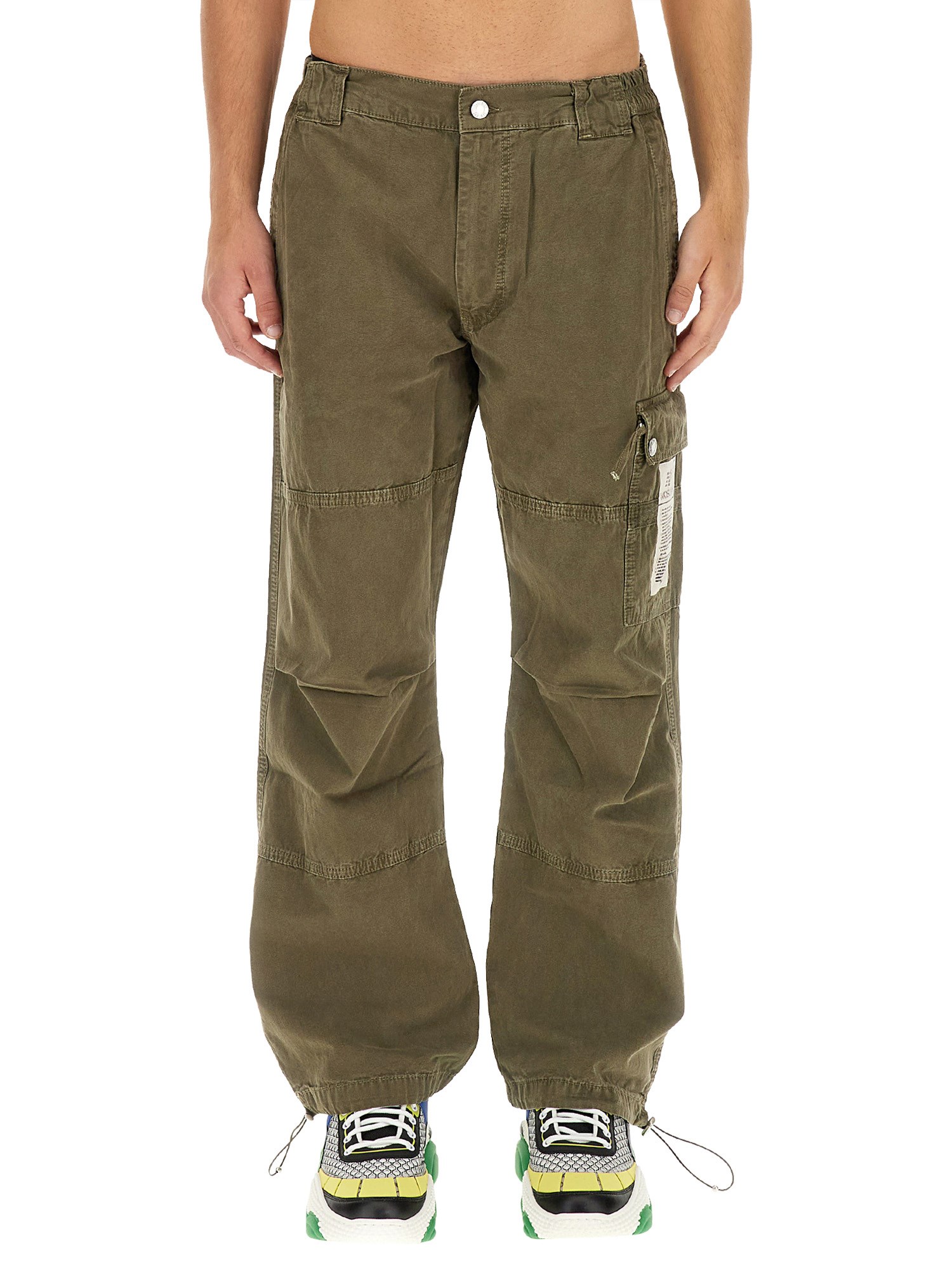 Shop Moschino Cargo Pants In Green
