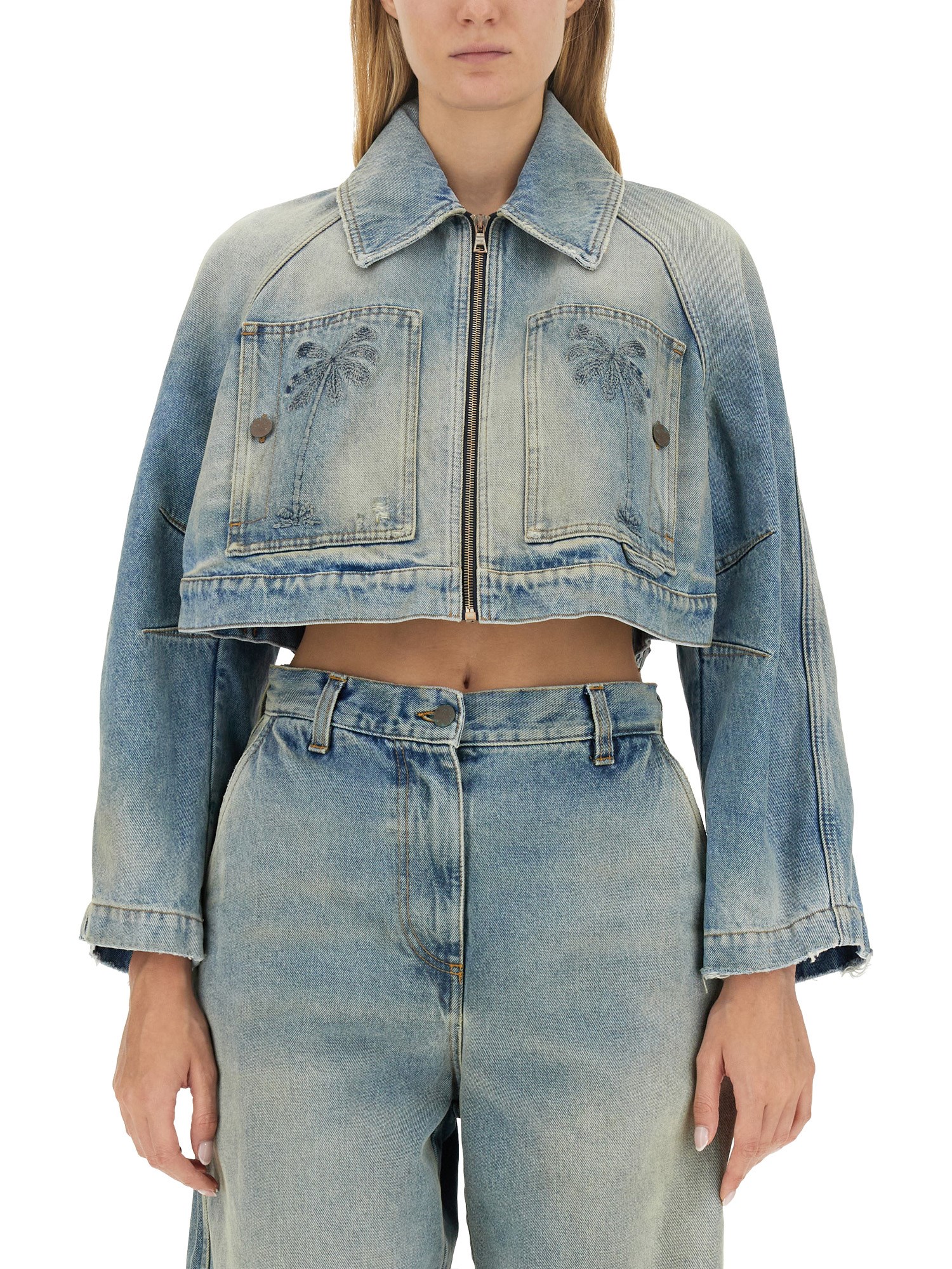 palm angels cropped fit jacket
