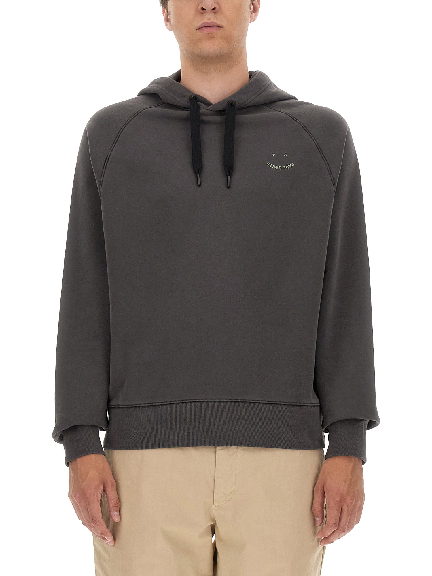 Shop Ps By Paul Smith Sweatshirt With Logo In Charcoal