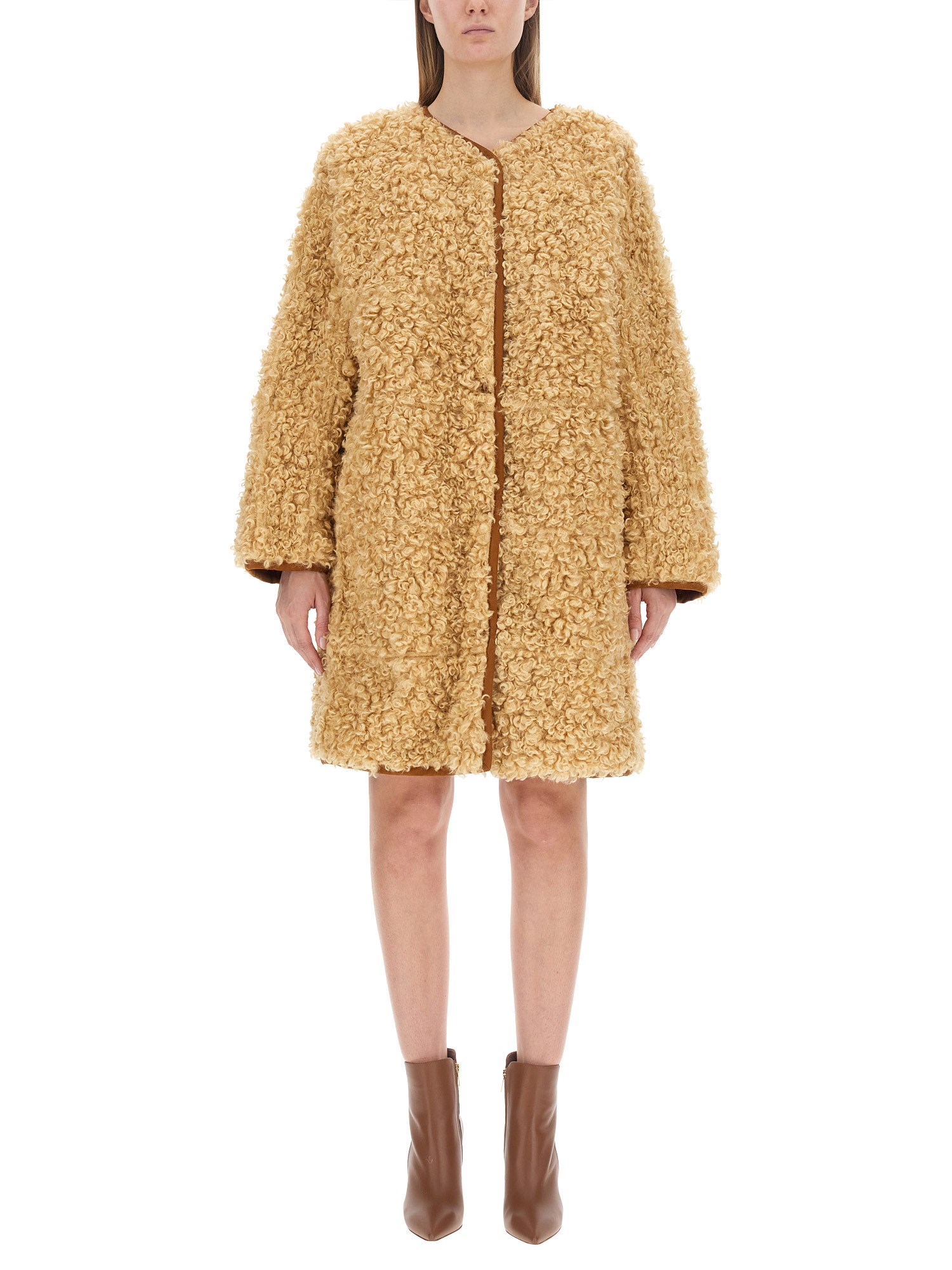 Shop Stand Studio Coat Paola In Beige